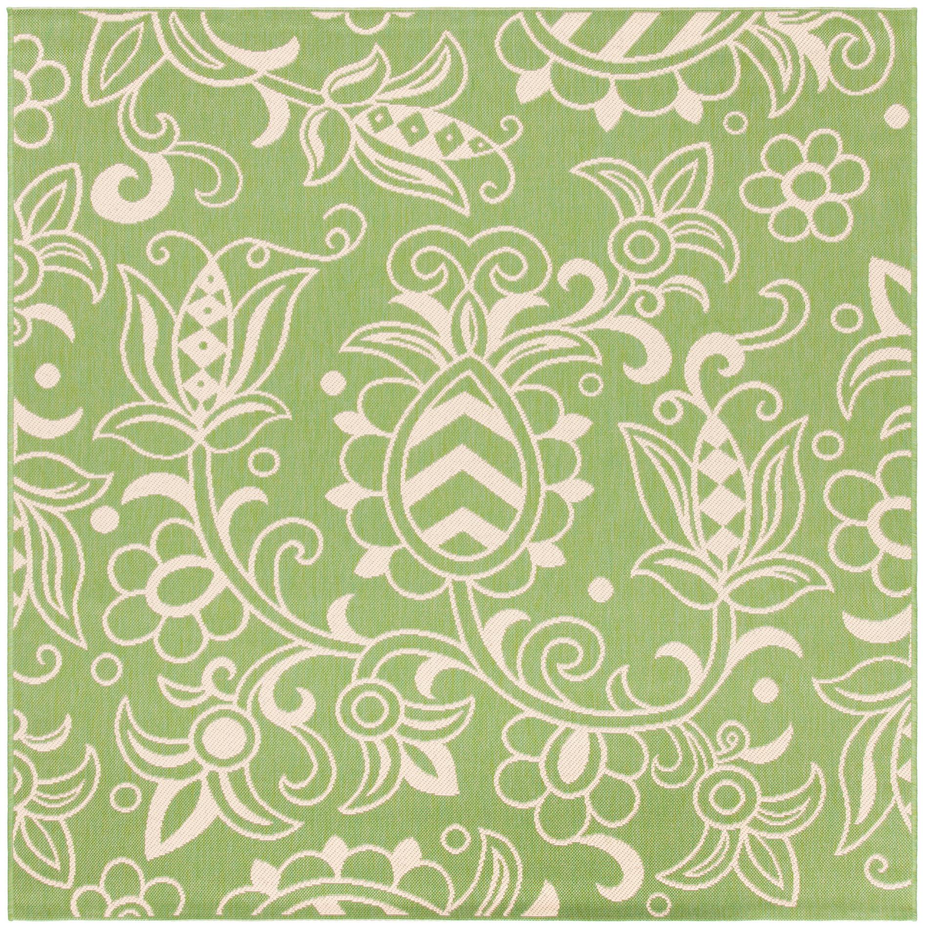 Safavieh Beach House Bhs246Y Green/Beige Area Rug