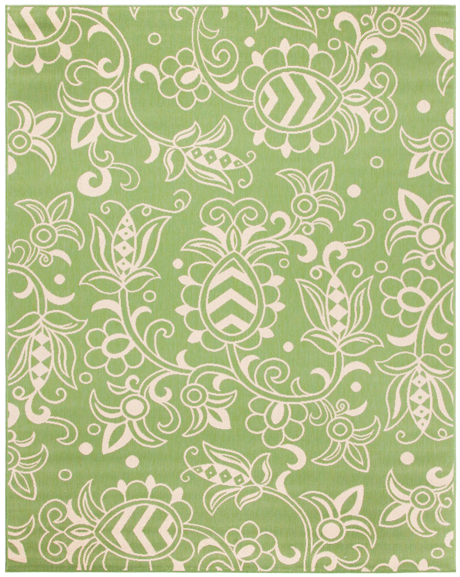 Safavieh Beach House Bhs246Y Green/Beige Area Rug