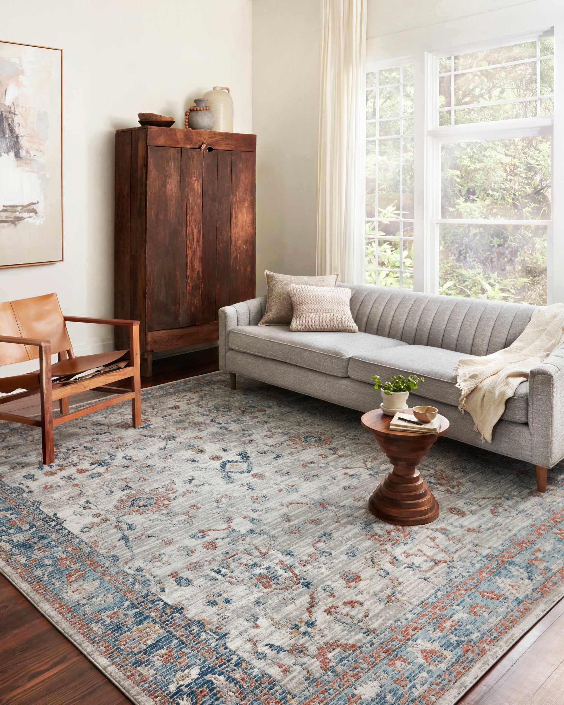 Loloi Bianca Bia-05 Dove/Multi Area Rug