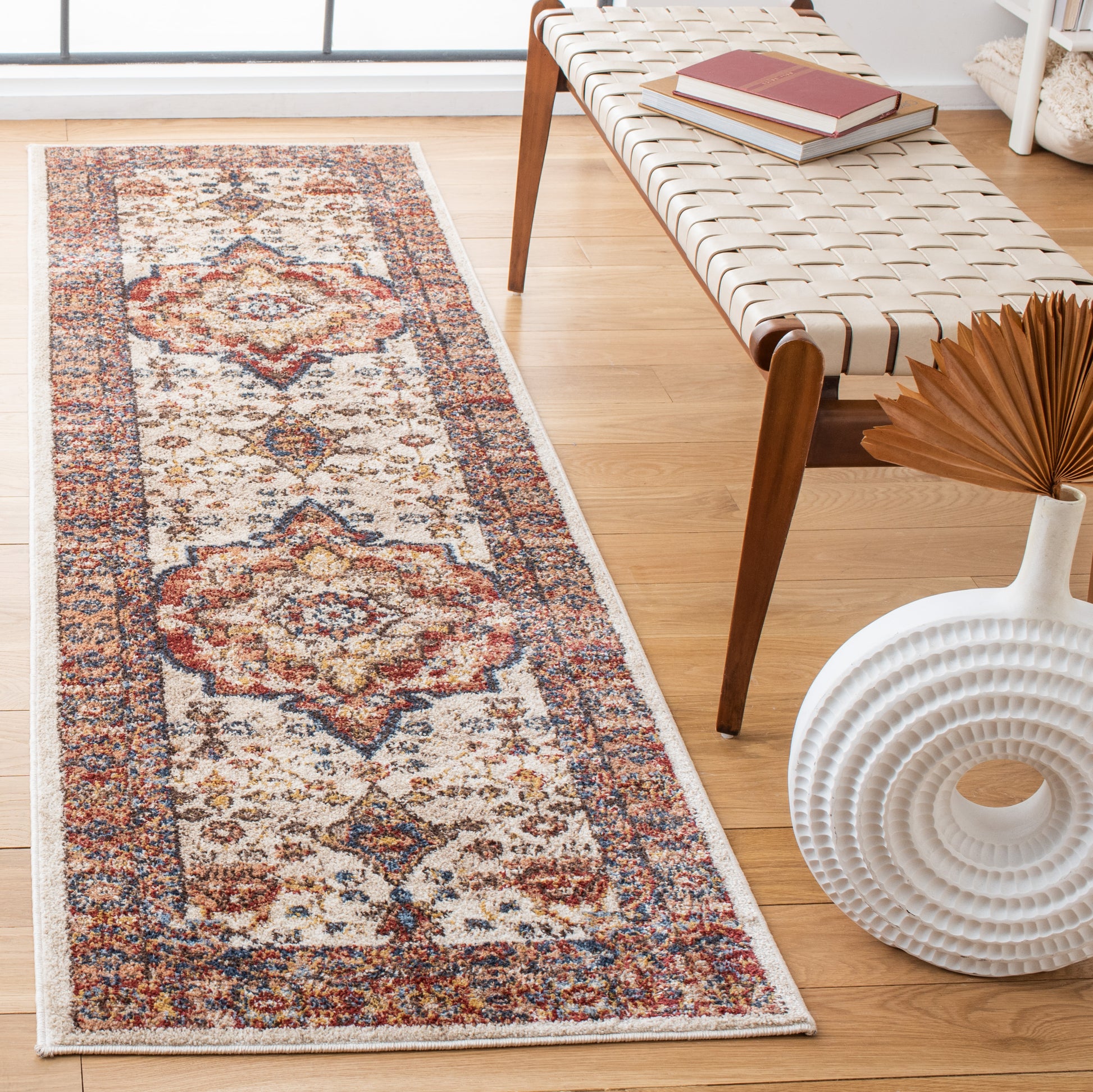 Safavieh Bijar Bij652A Ivory/Rust Area Rug