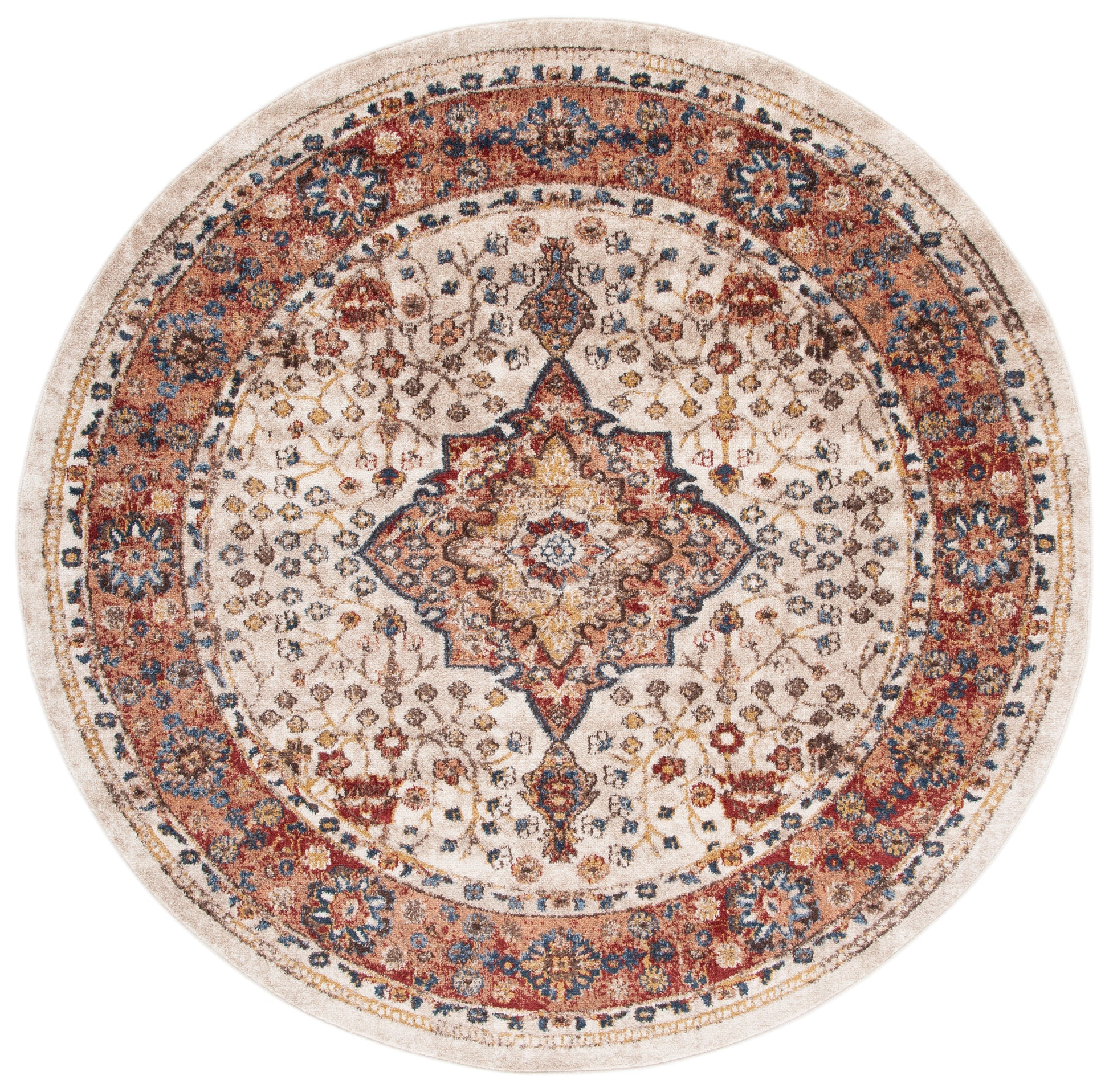 Safavieh Bijar Bij652A Ivory/Rust Area Rug