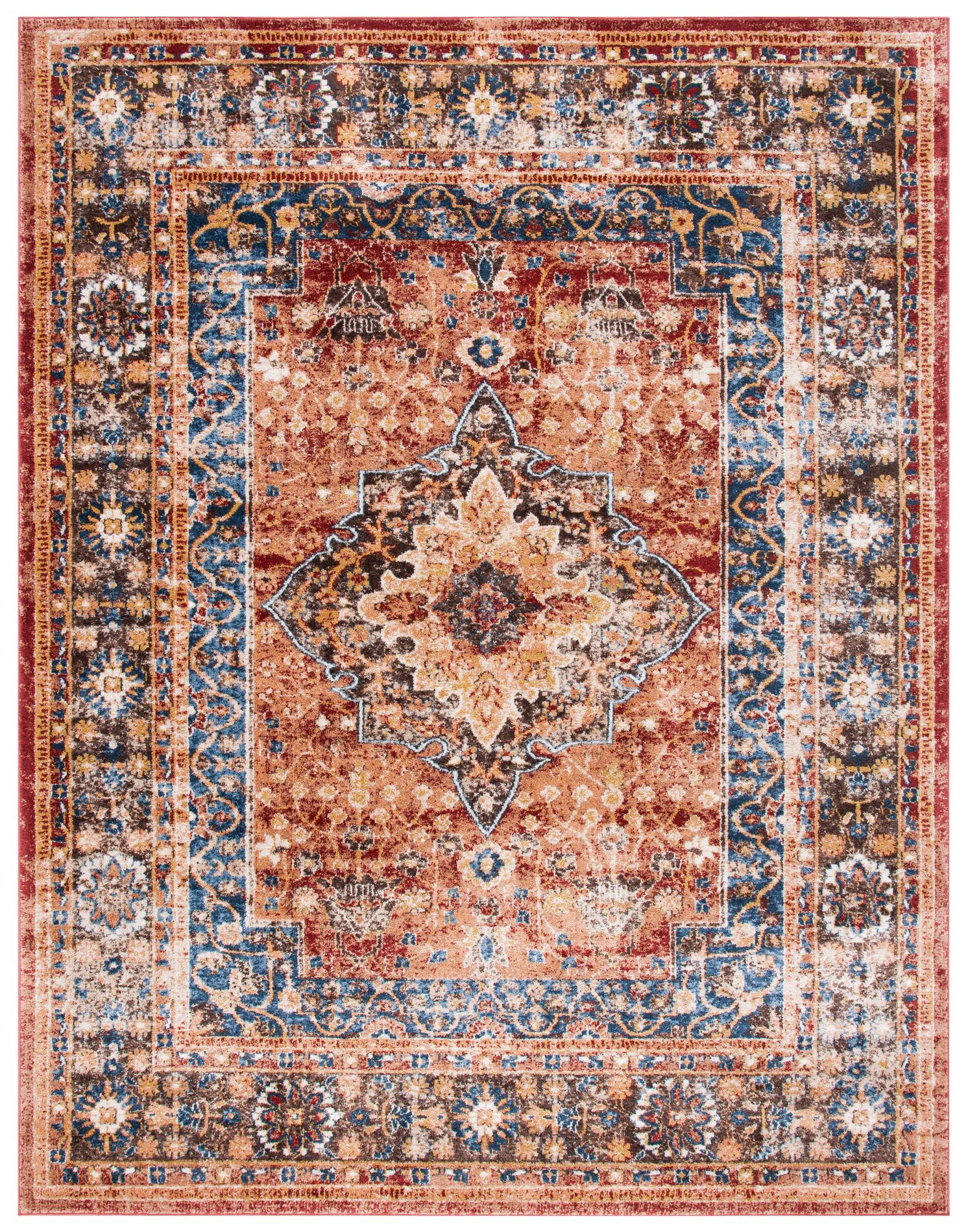 Safavieh Bijar Bij652P Rust/Brown Area Rug