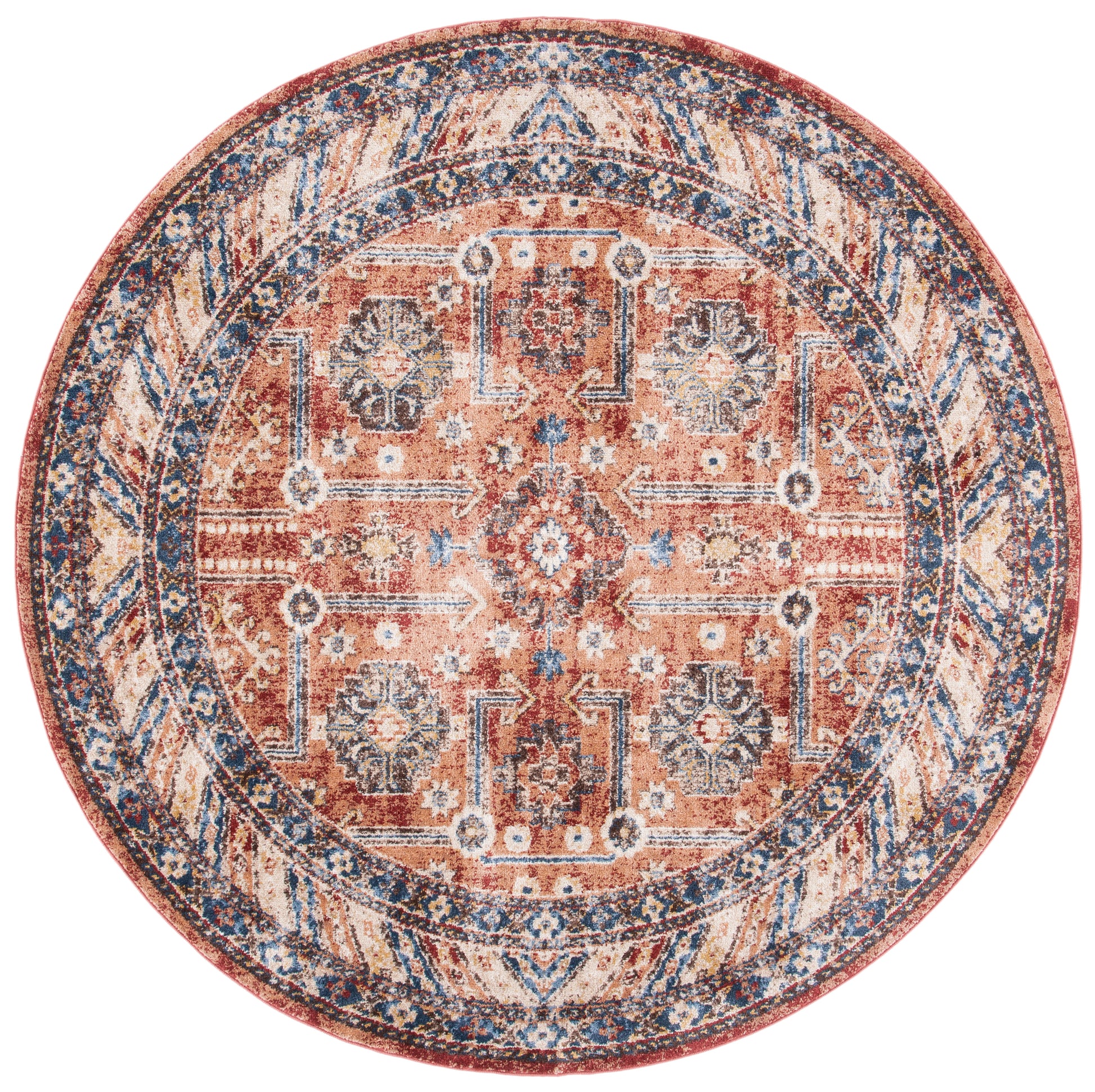 Safavieh Bijar Bij653Q Rust/Ivory Area Rug