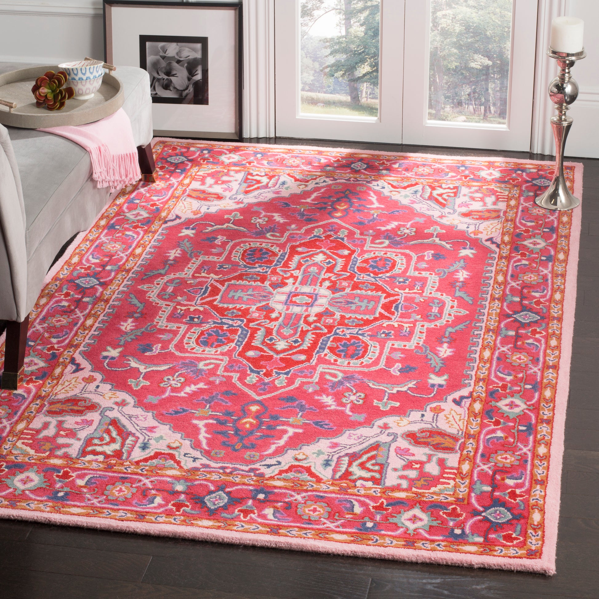 Safavieh Bellagio Blg546A Red/Pink Area Rug