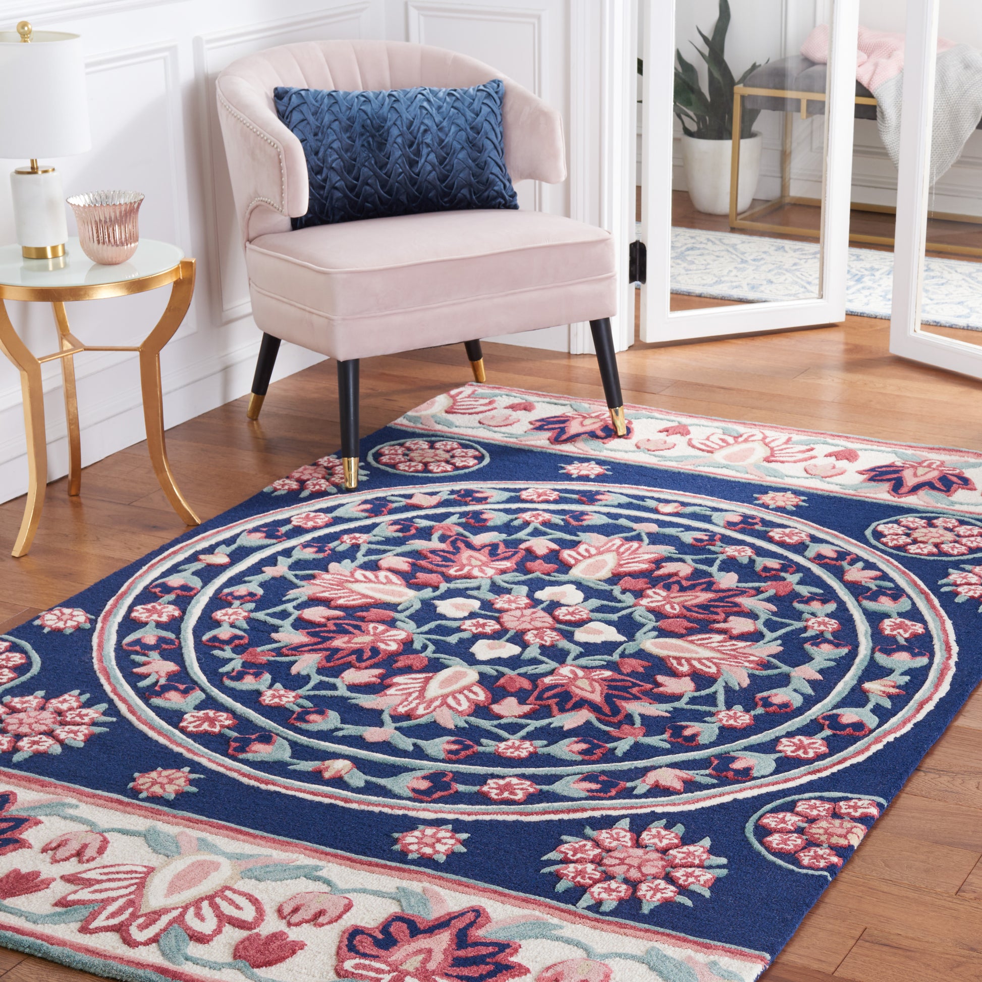 Safavieh Bellagio Blg601N Navy/Ivory Area Rug