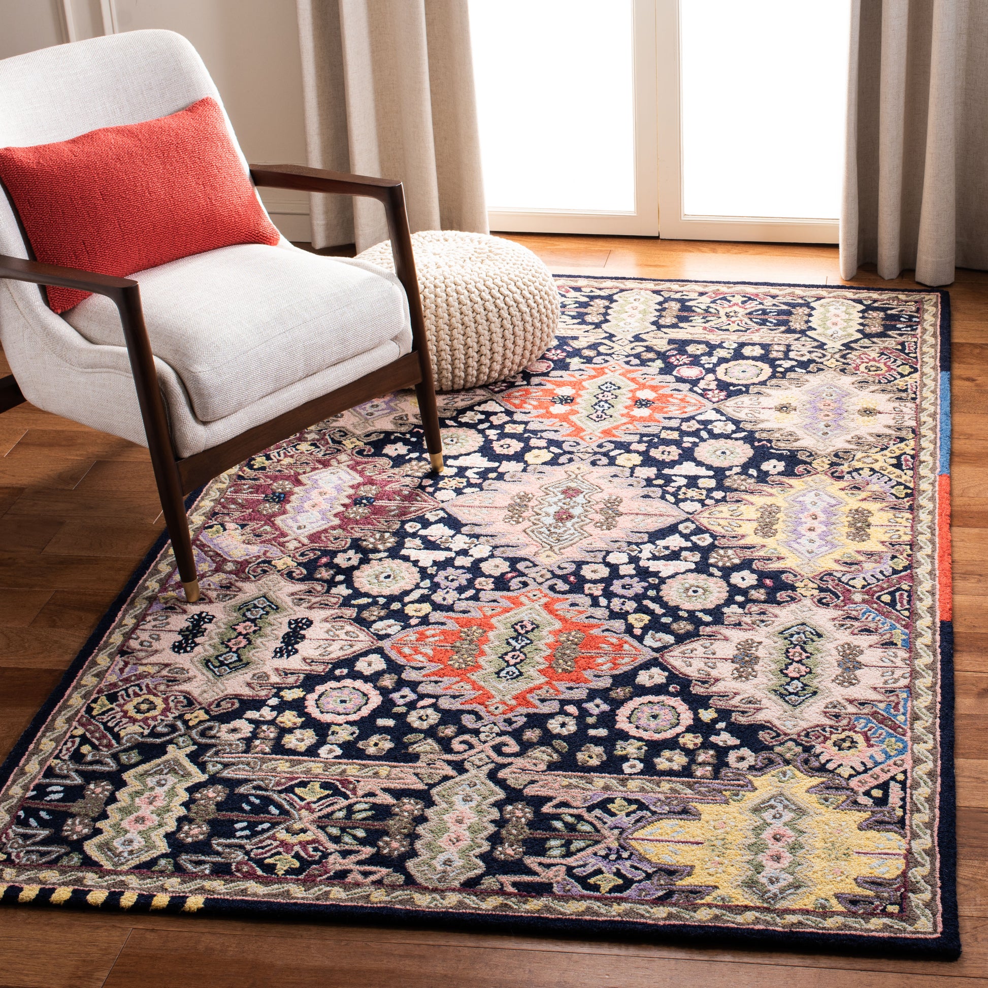 Safavieh Bellagio Blg626N Navy/Sage Area Rug