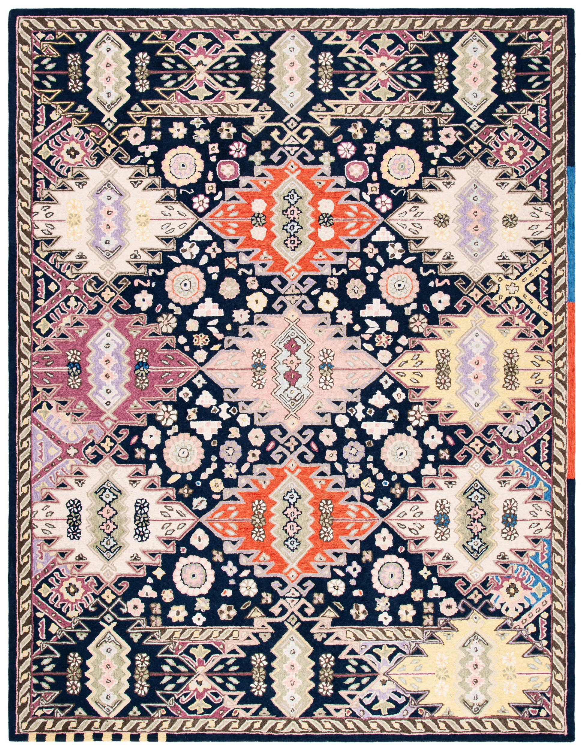 Safavieh Bellagio Blg626N Navy/Sage Area Rug