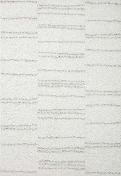 Loloi Bliss Shag Bls-02 White/Grey Area Rug