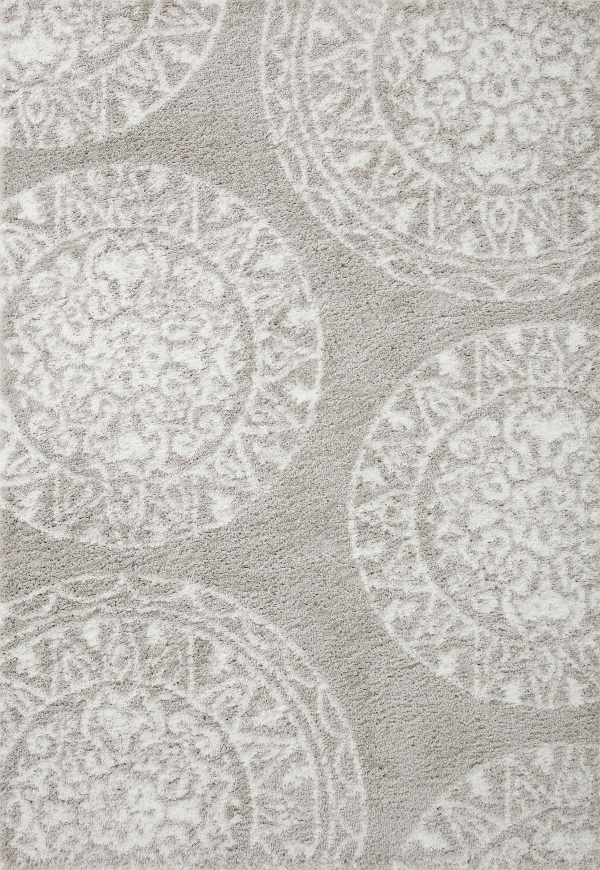 Loloi Bliss Shag Bls-06 Grey/White Area Rug