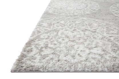 Loloi Bliss Shag Bls-06 Grey/White Area Rug