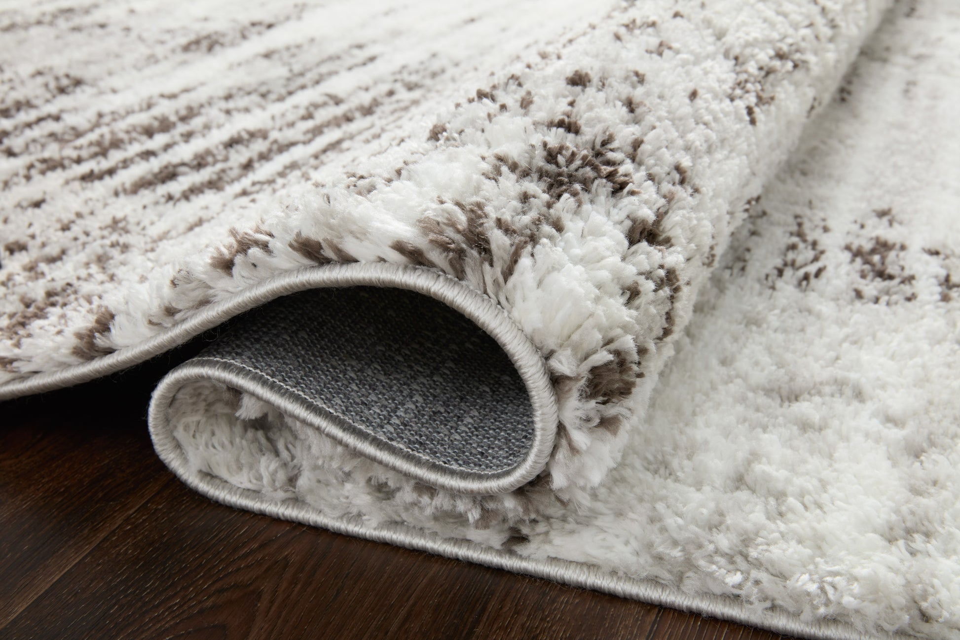 Loloi Bliss Shag Bls-07 Grey/Cream Area Rug