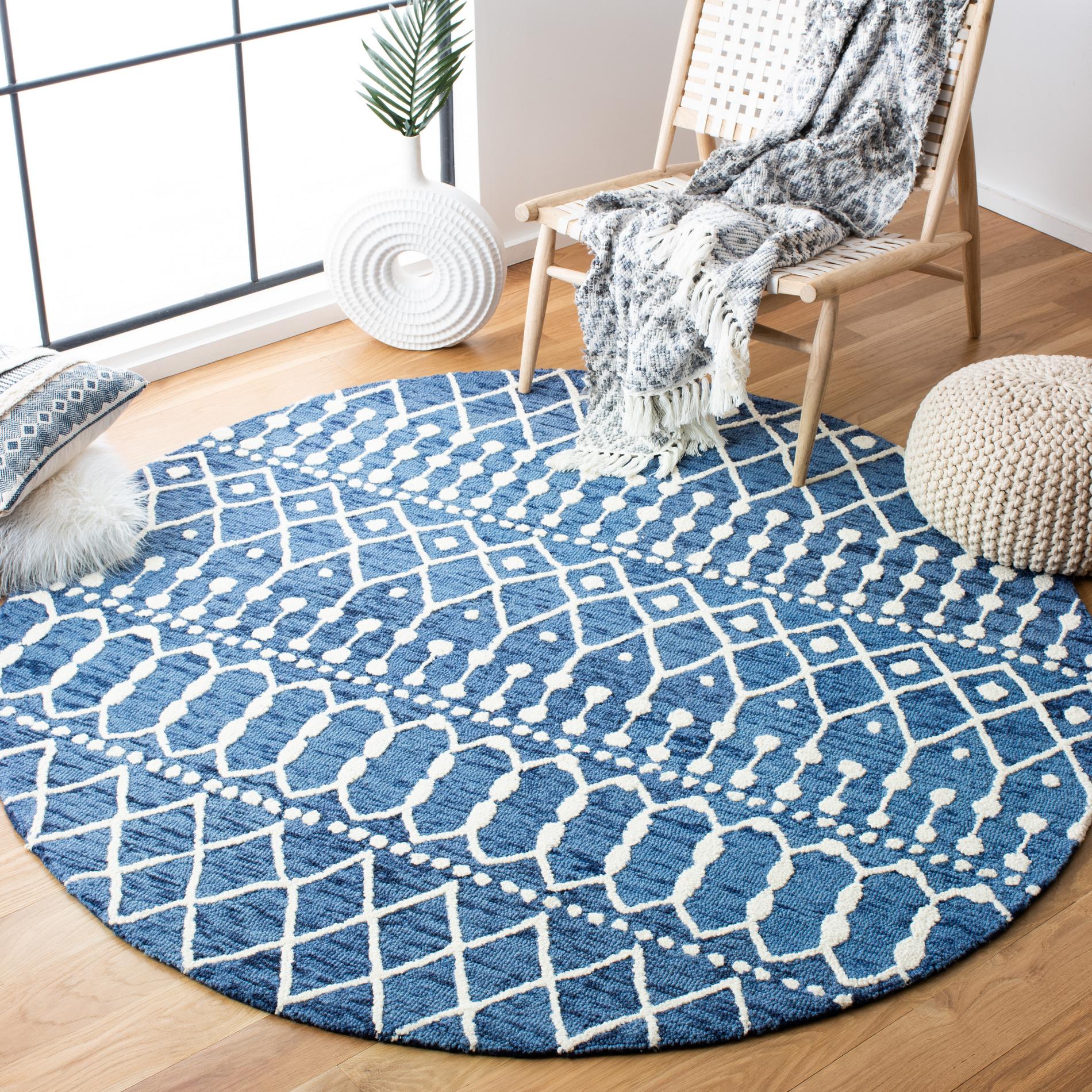 Safavieh Blossom Blm115N Navy/Ivory Area Rug