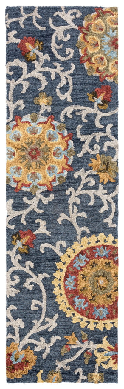 Safavieh Blossom Blm401N Navy/Multi Area Rug