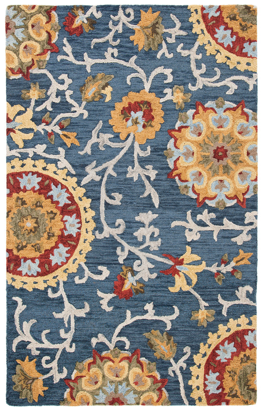 Safavieh Blossom Blm401N Navy/Multi Area Rug