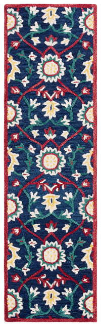 Safavieh Blossom Blm564N Navy/Red Area Rug