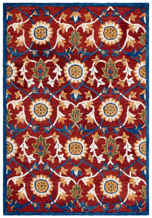 Safavieh Blossom Blm564P Rust/Blue Area Rug