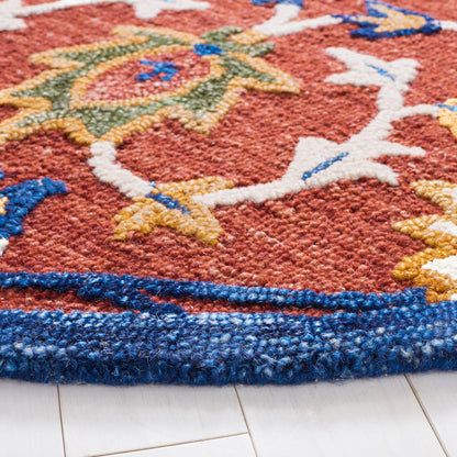 Safavieh Blossom Blm564P Rust/Blue Area Rug