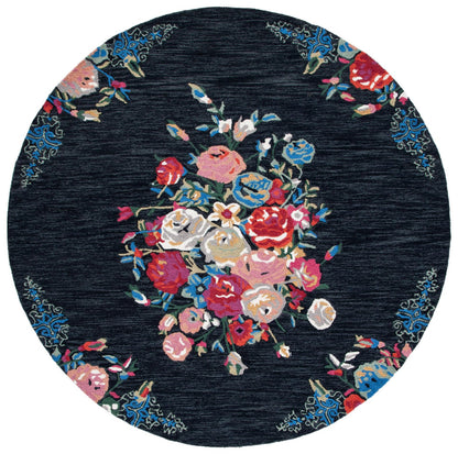 Safavieh Blossom Blm575Z Black/Pink Area Rug