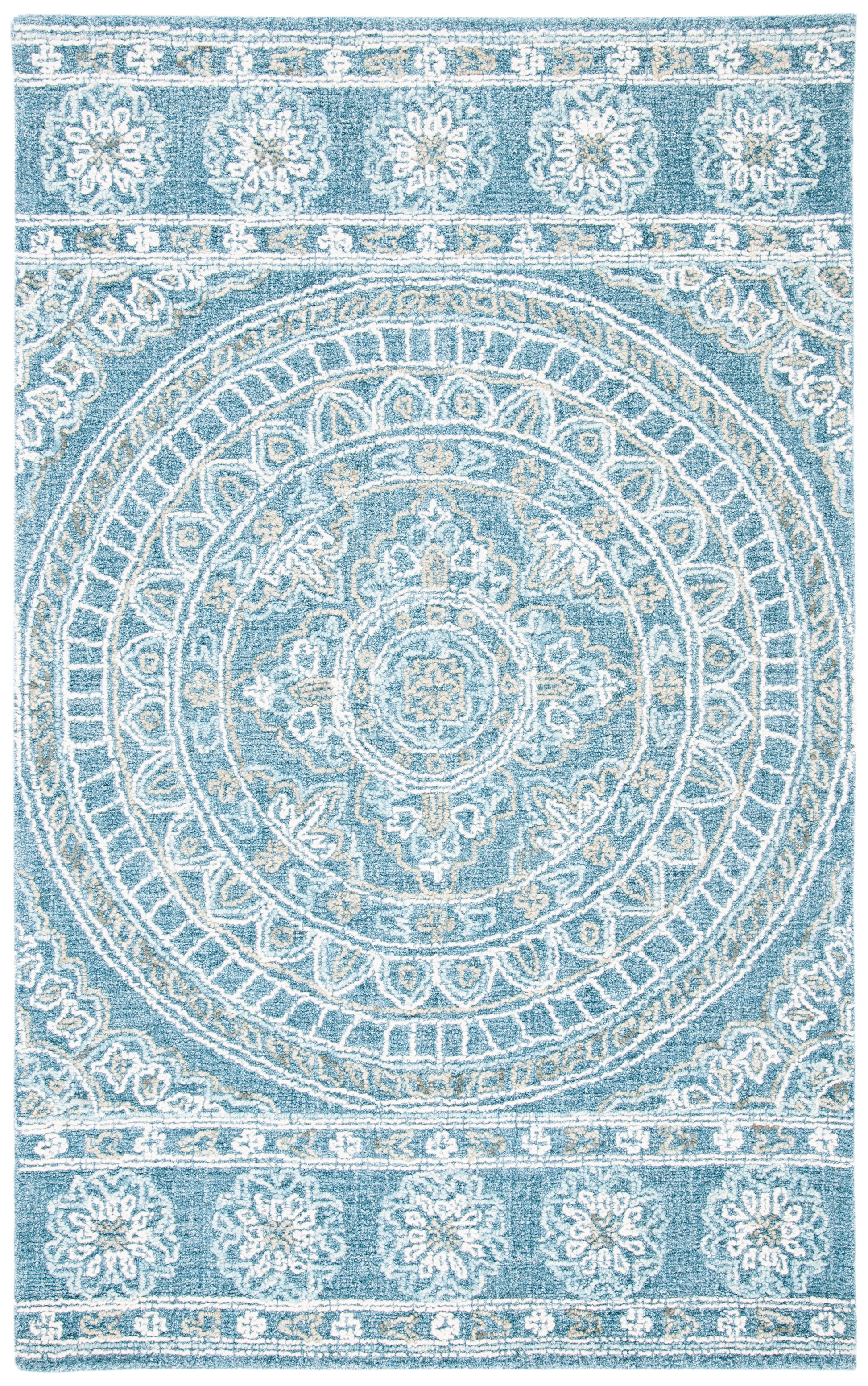 Safavieh Blossom Blm607M Blue/Ivory Area Rug