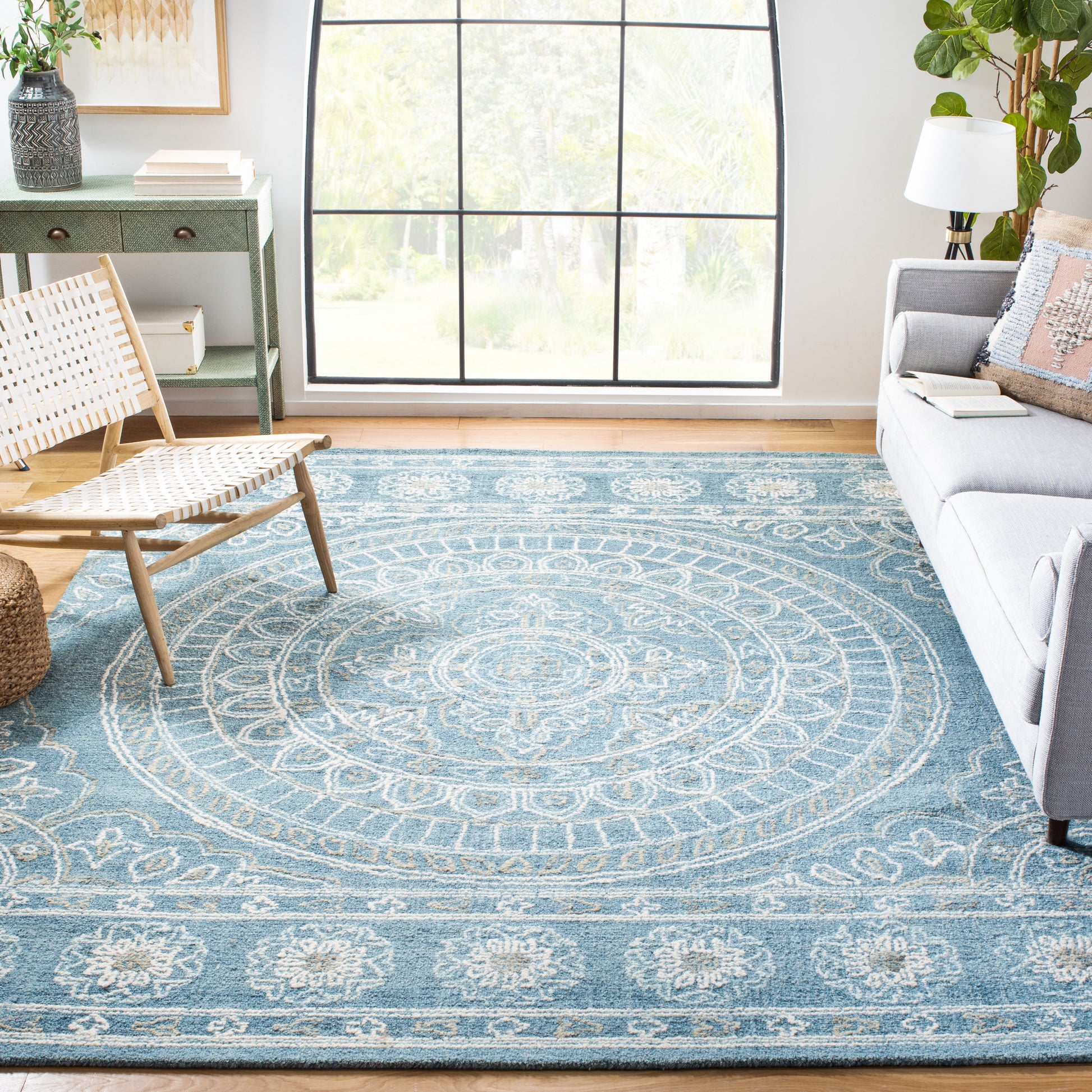 Safavieh Blossom Blm607M Blue/Ivory Area Rug