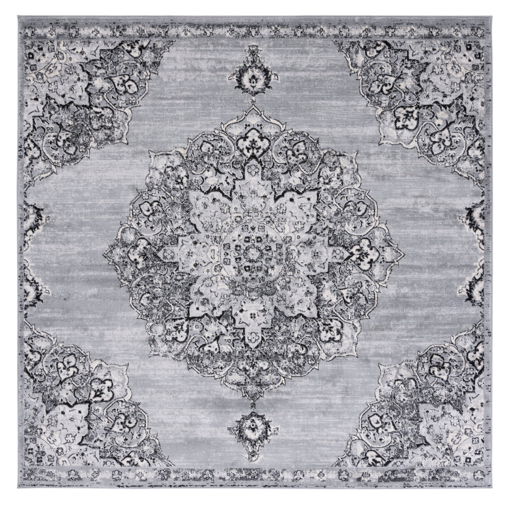 Safavieh Brentwood Bnt802G Silver/Black Area Rug