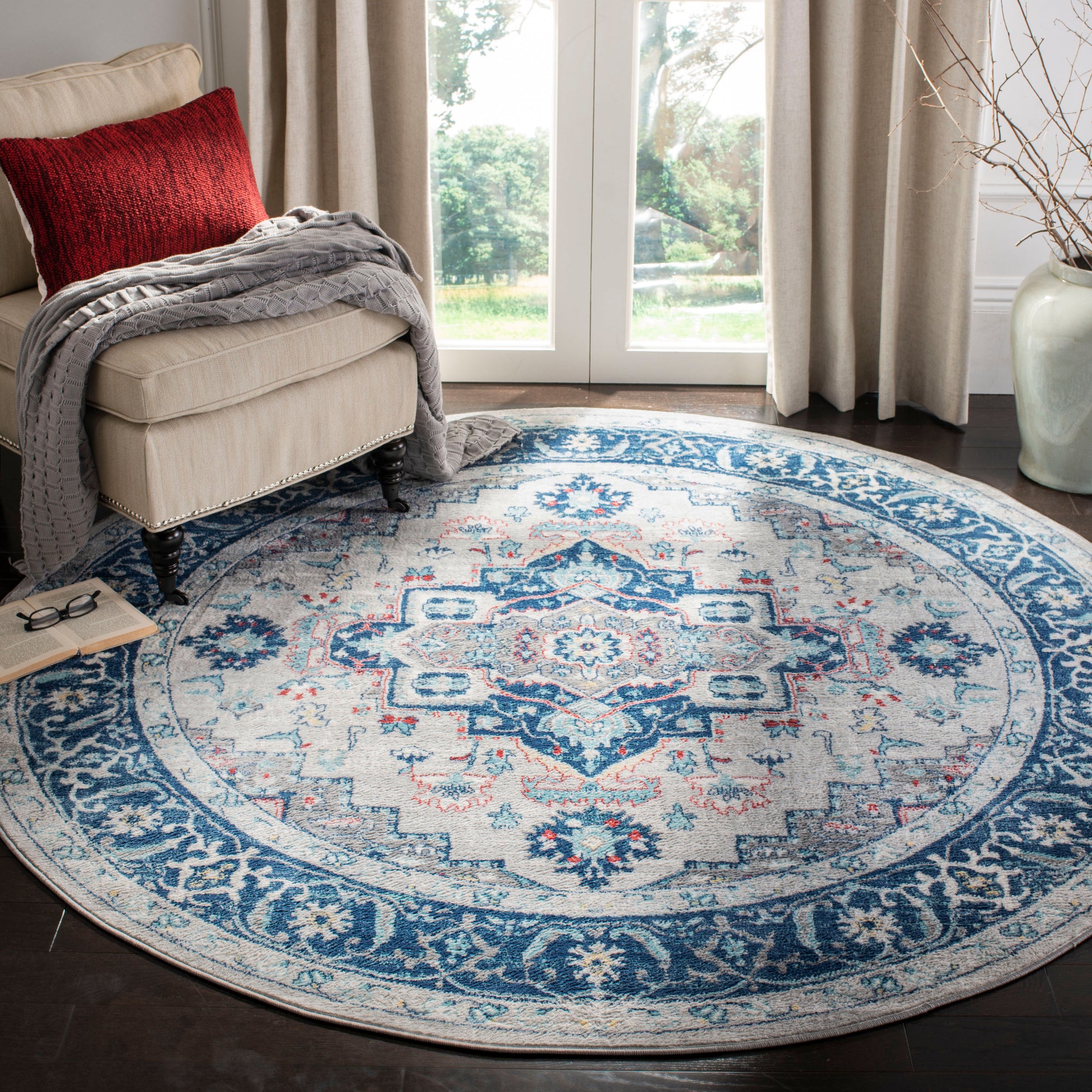 Safavieh Brentwood Bnt811G Light Grey/Blue Area Rug