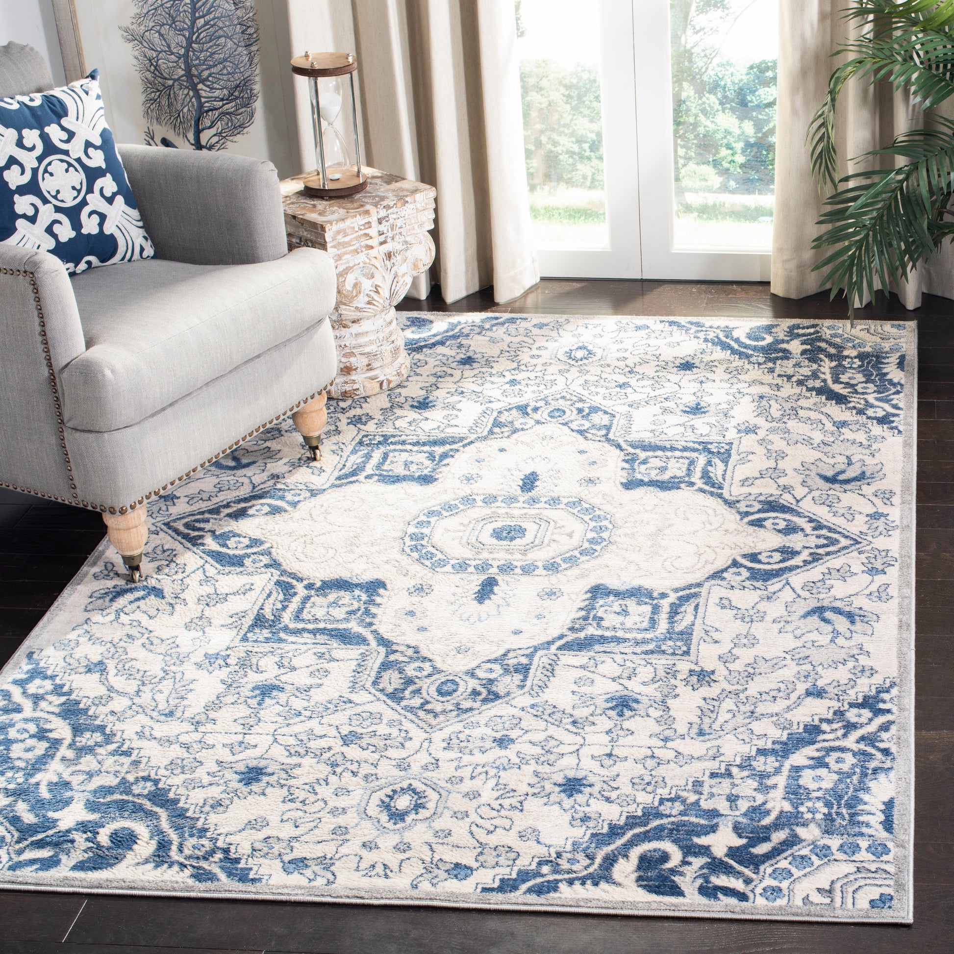 Safavieh Brentwood Bnt816D Cream/Blue Area Rug