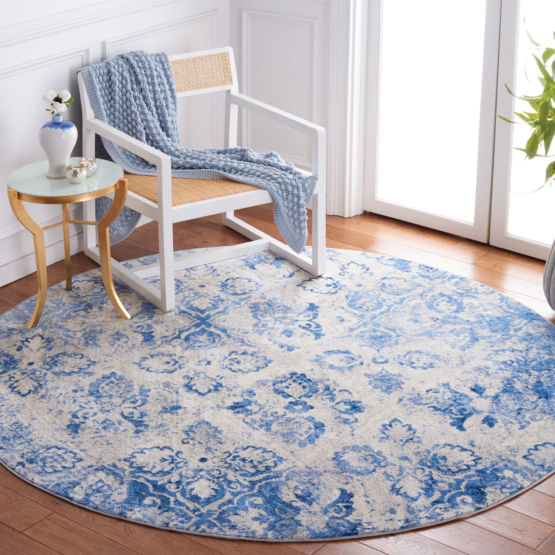 Safavieh Brentwood Bnt829M Blue/Ivory Area Rug