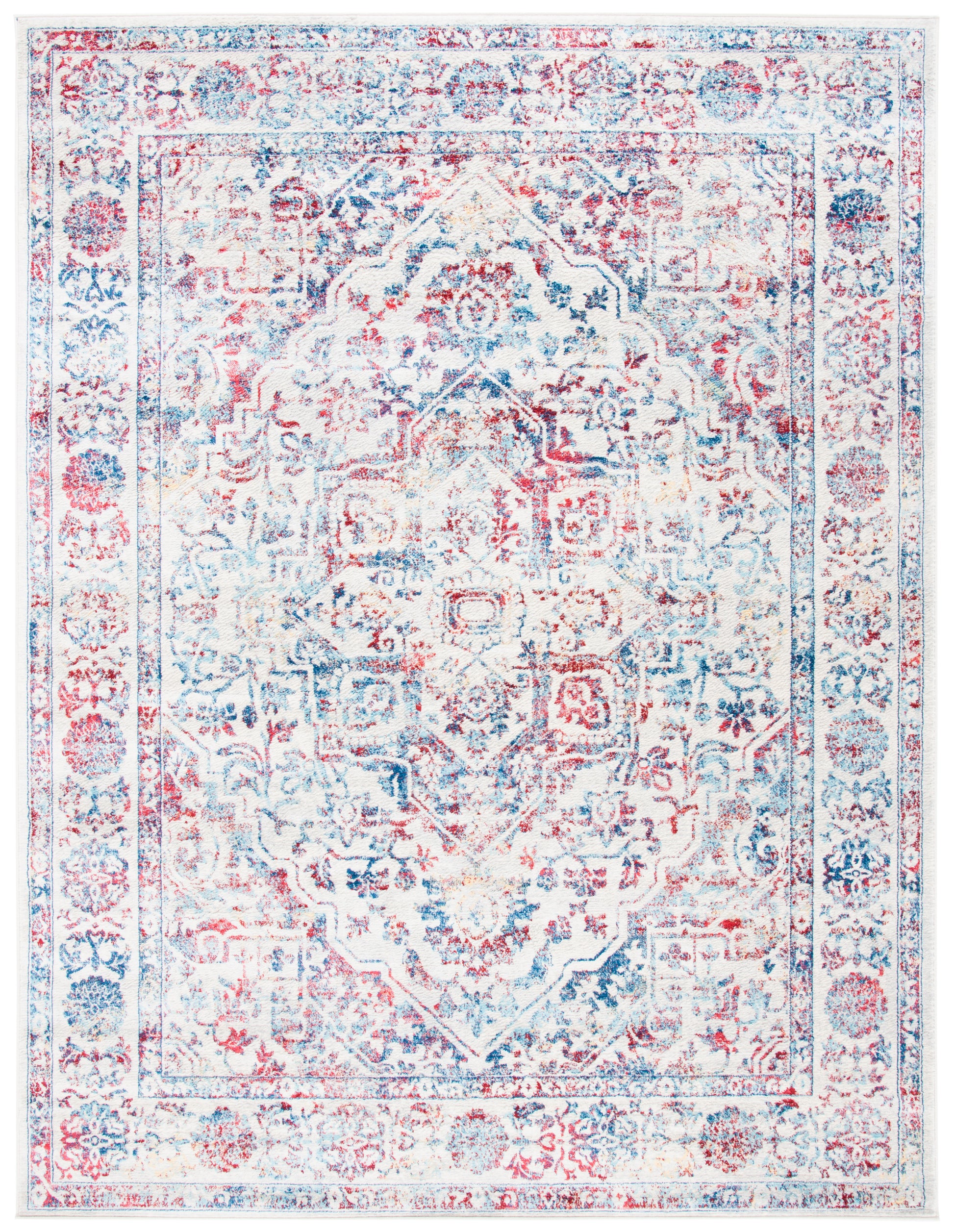 Safavieh Brentwood Bnt832B Ivory/Blue Area Rug