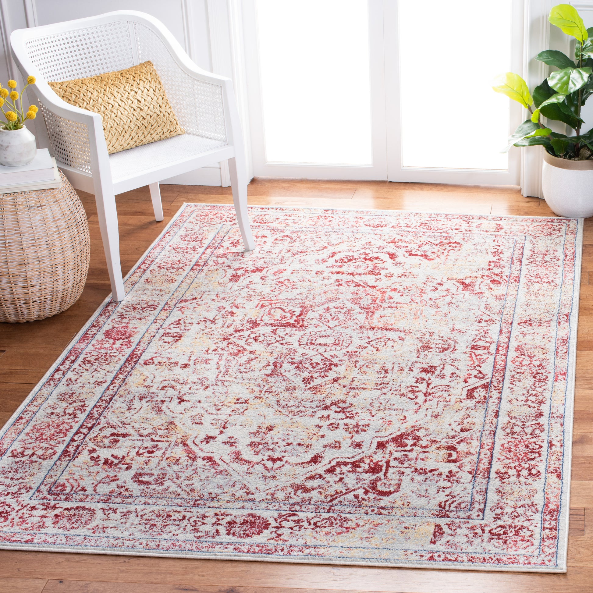 Safavieh Brentwood Bnt832C Ivory/Red Area Rug