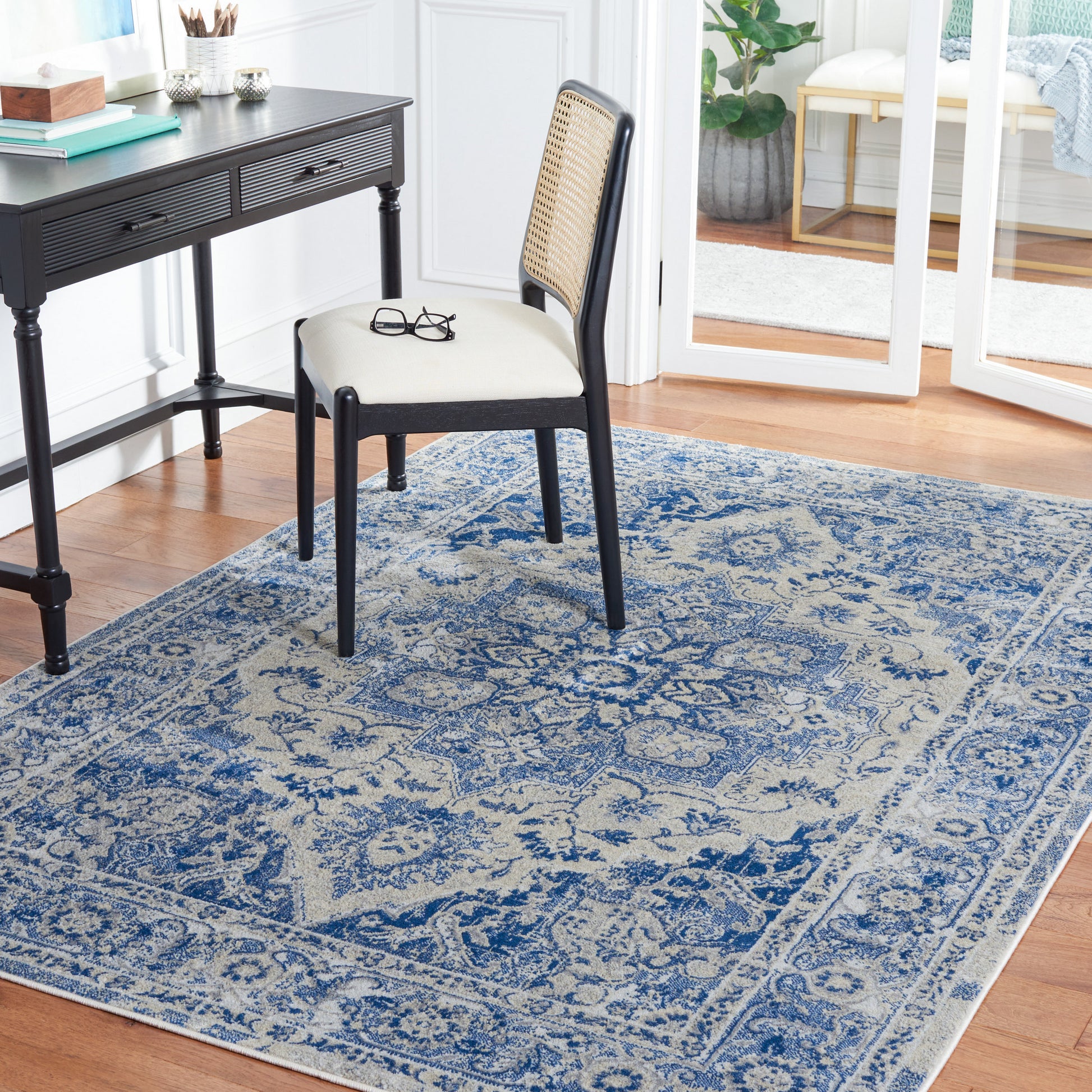 Safavieh Brentwood Bnt837M Blue/Ivory Area Rug