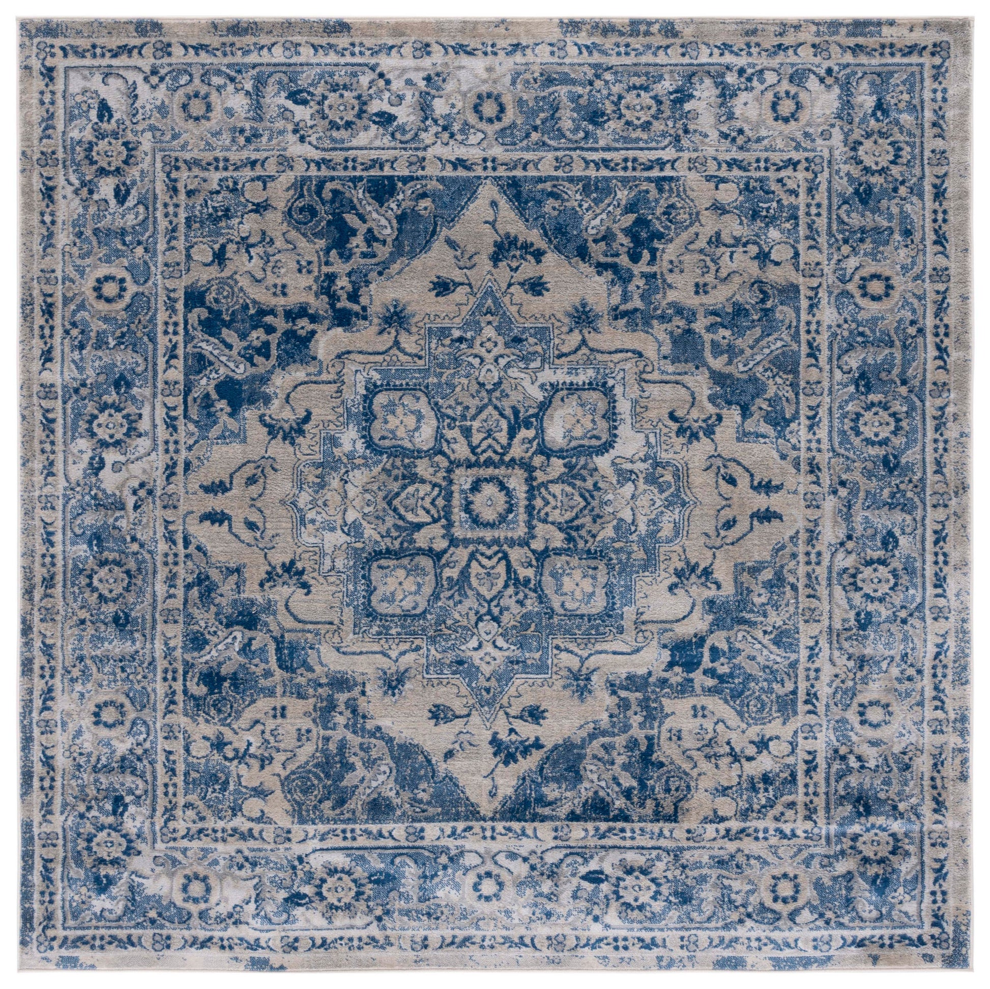 Safavieh Brentwood Bnt837M Blue/Ivory Area Rug