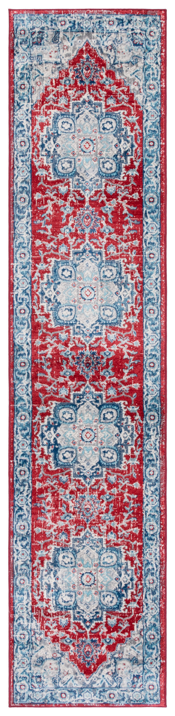 Safavieh Brentwood Bnt837N Blue/Red Area Rug