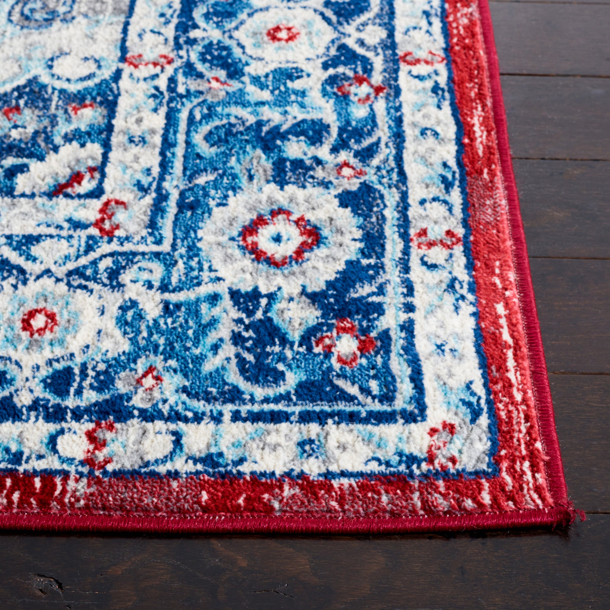 Safavieh Brentwood Bnt837N Blue/Red Area Rug