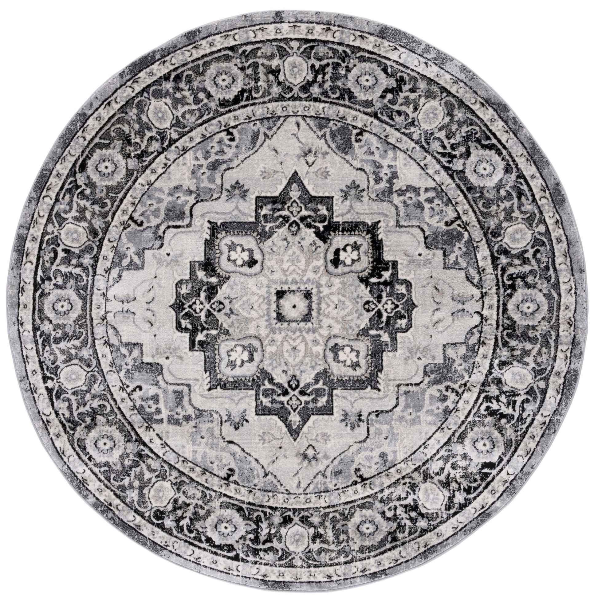 Safavieh Brentwood Bnt837Z Black/Ivory Area Rug