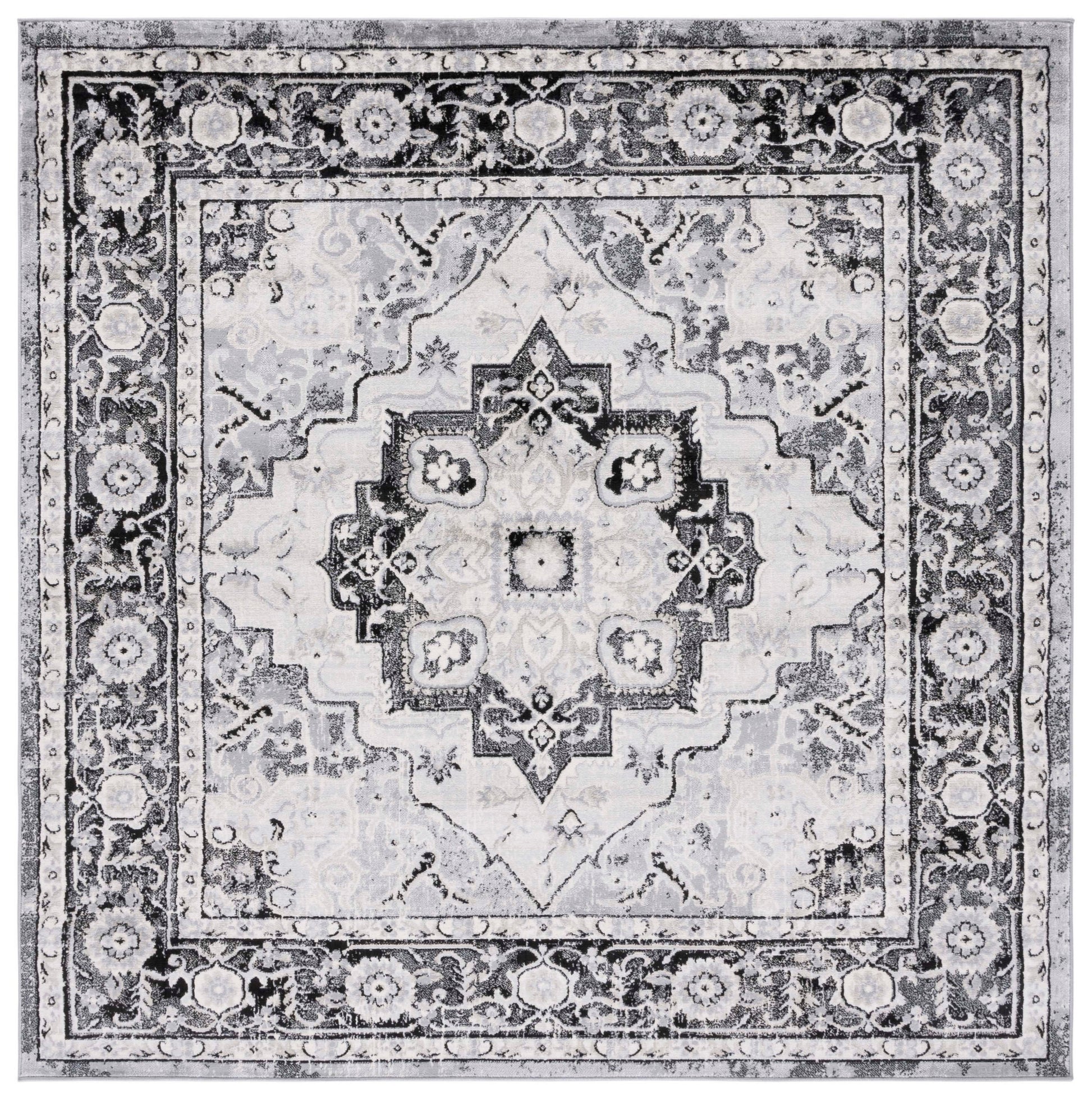 Safavieh Brentwood Bnt837Z Black/Ivory Area Rug