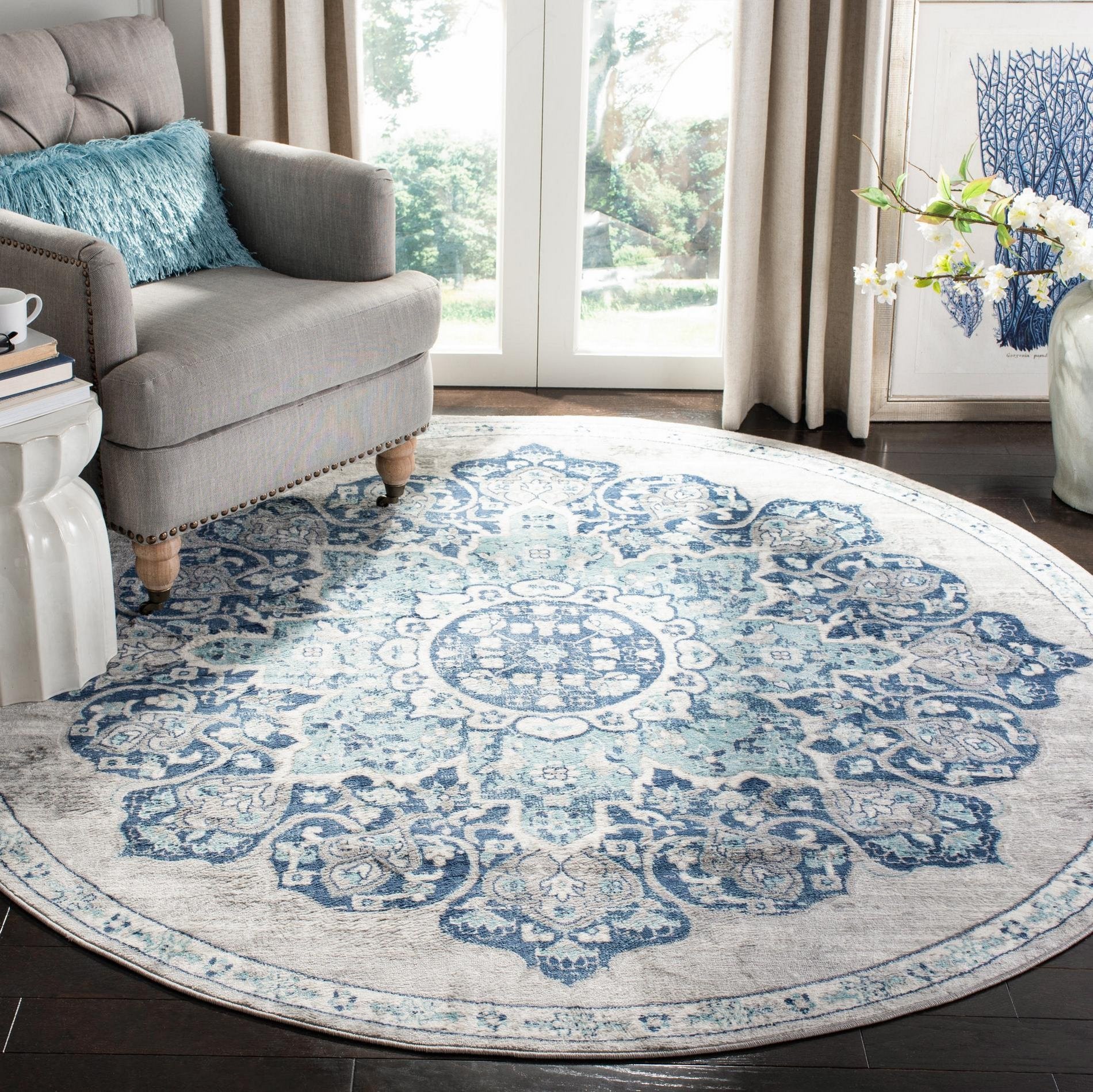 Safavieh Brentwood Bnt849M Navy/Light Grey Area Rug