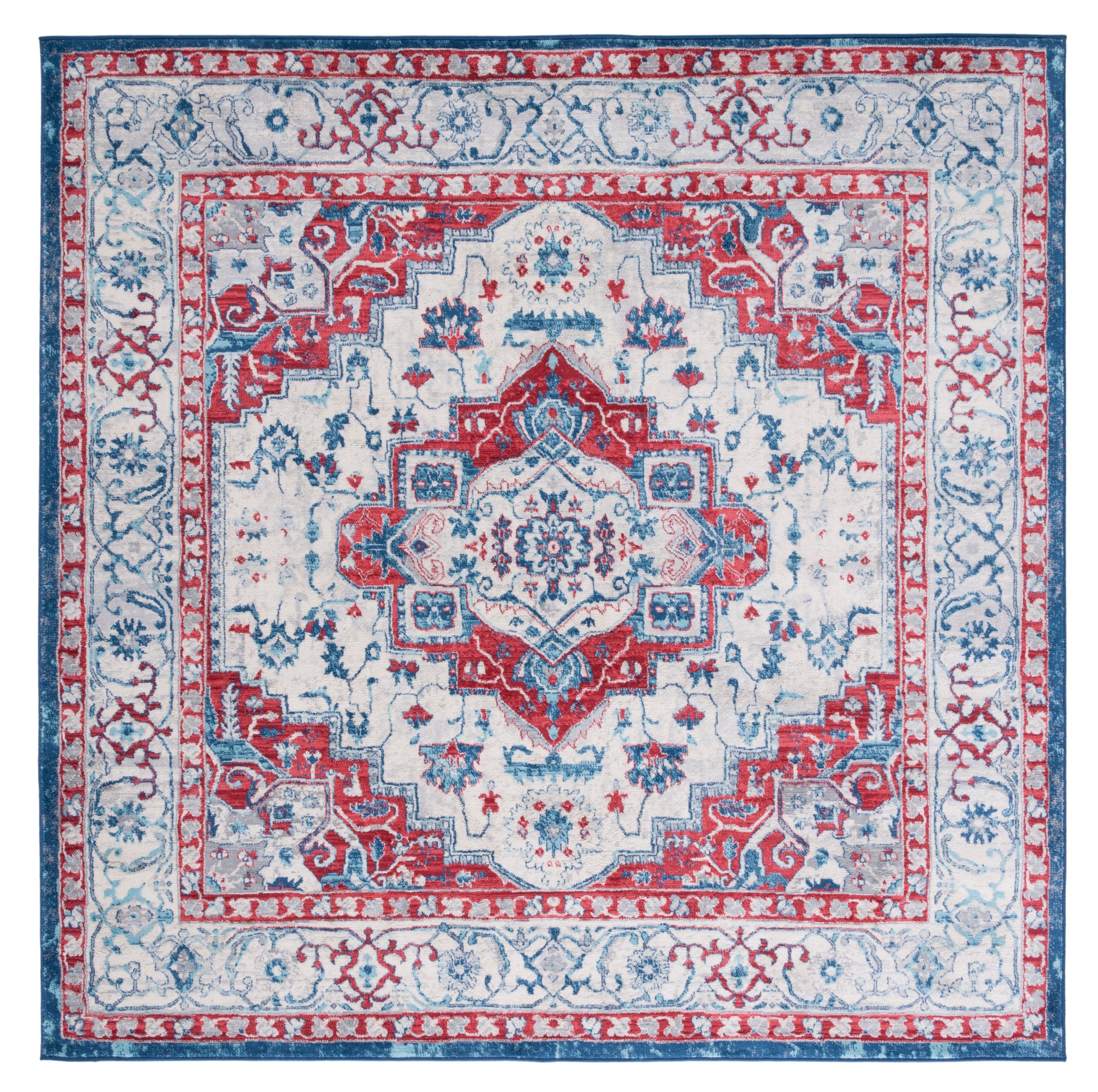 Safavieh Brentwood Bnt851B Beige/Red Area Rug