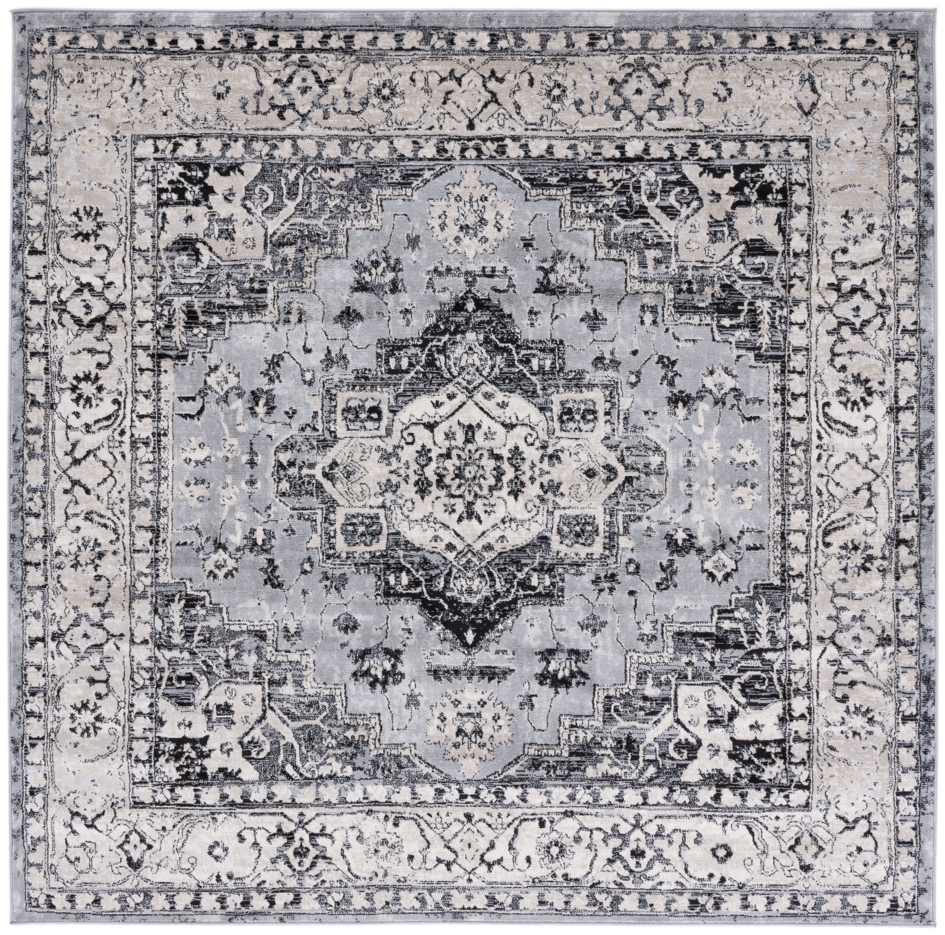 Safavieh Brentwood Bnt851H Grey/Black Area Rug