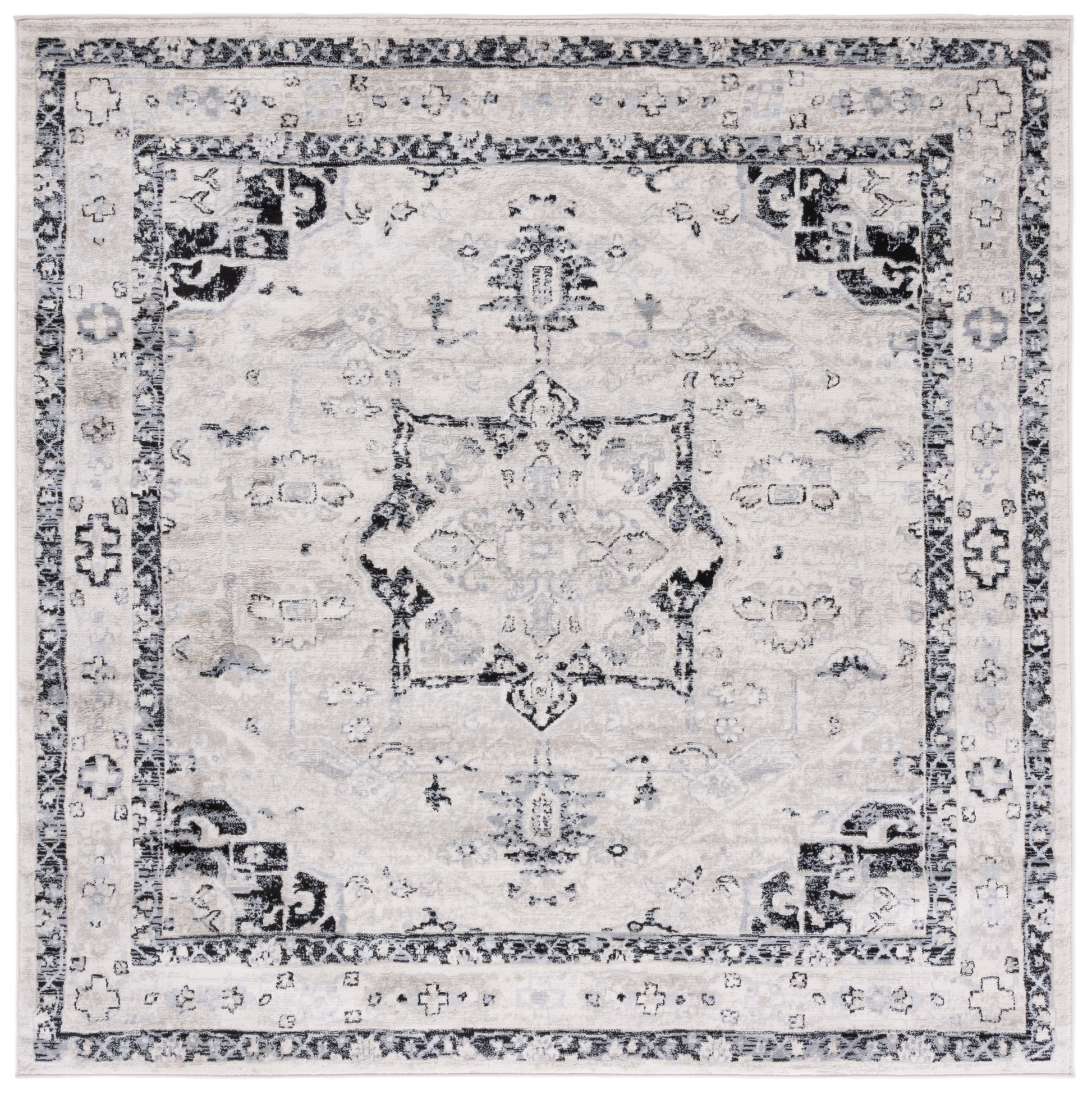 Safavieh Brentwood Bnt852A Ivory/Black Area Rug