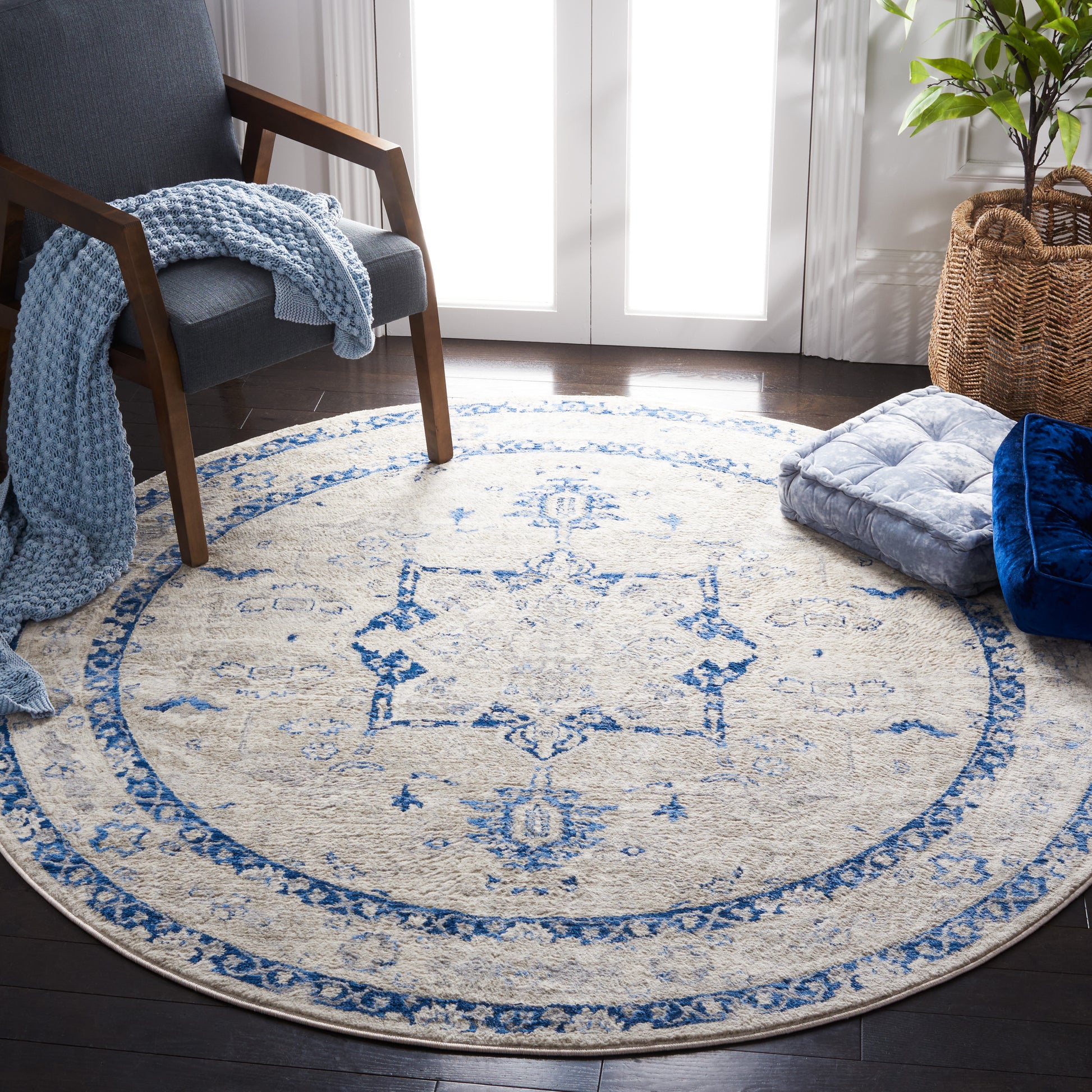 Safavieh Brentwood Bnt852C Beige/Blue Area Rug