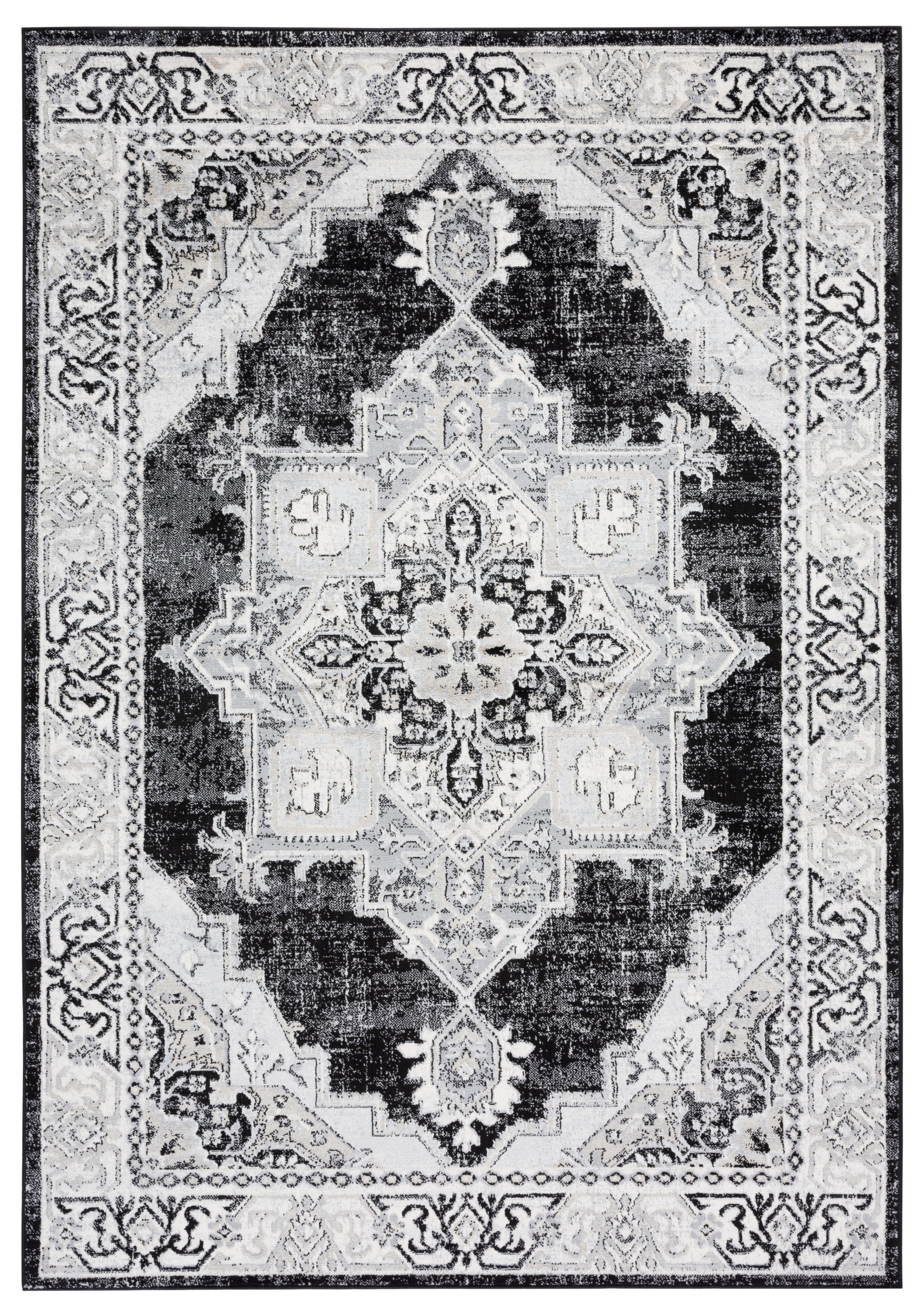 Safavieh Brentwood Bnt861A Ivory/Black Area Rug
