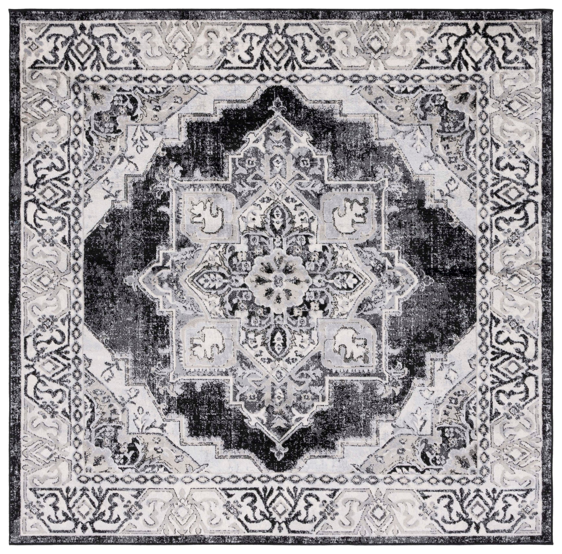 Safavieh Brentwood Bnt861A Ivory/Black Area Rug