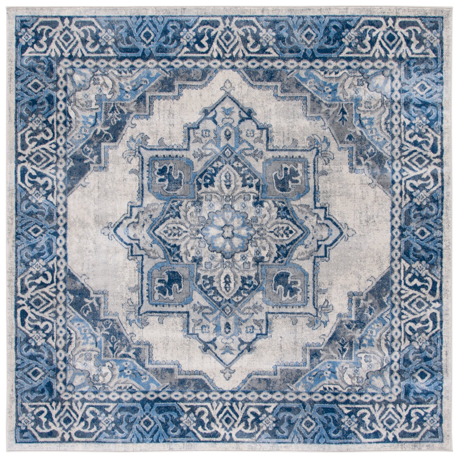 Safavieh Brentwood Bnt861M Blue/Light Grey Area Rug