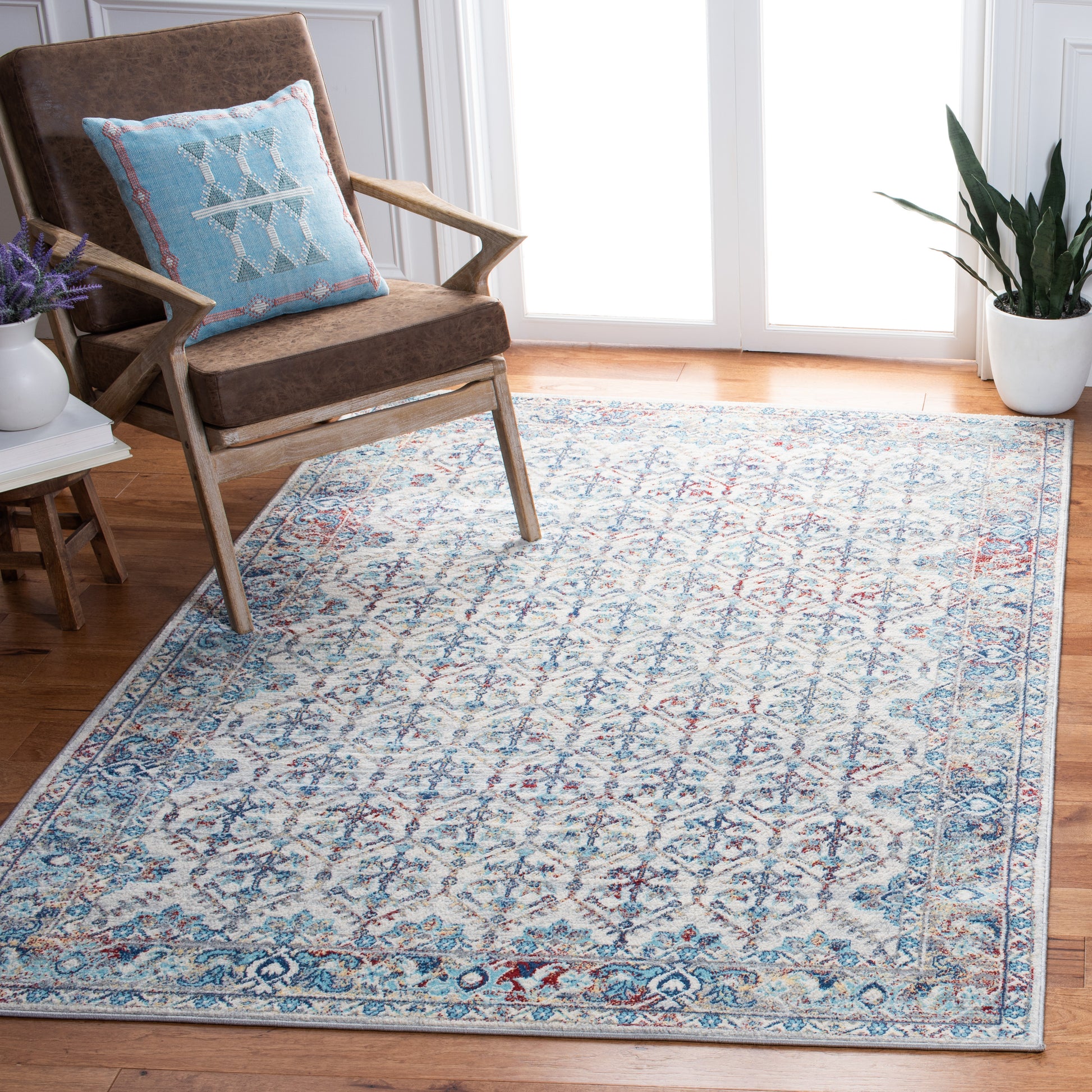 Safavieh Brentwood Bnt869A Ivory/Blue Area Rug