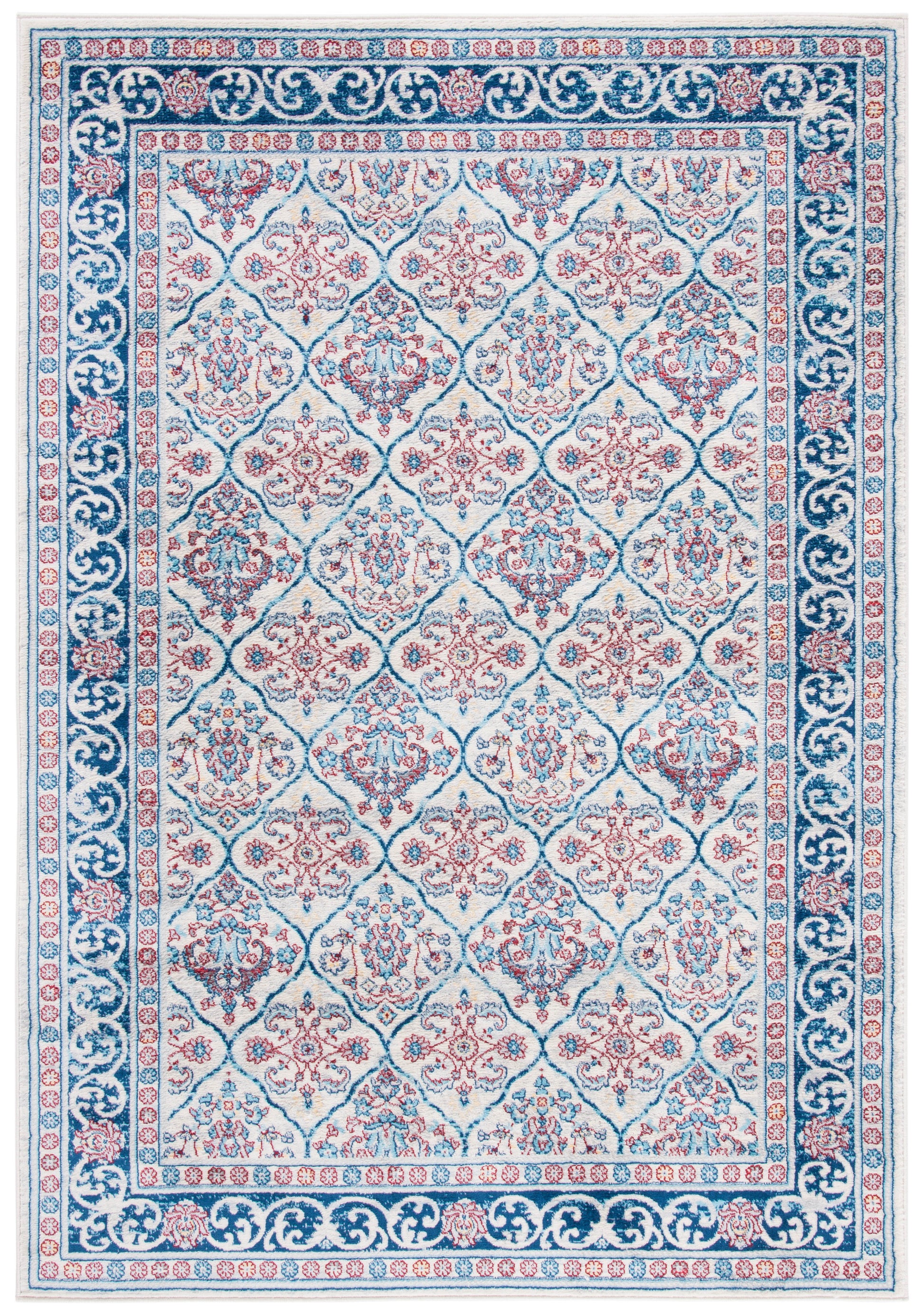 Safavieh Brentwood Bnt870B Beige/Navy Area Rug