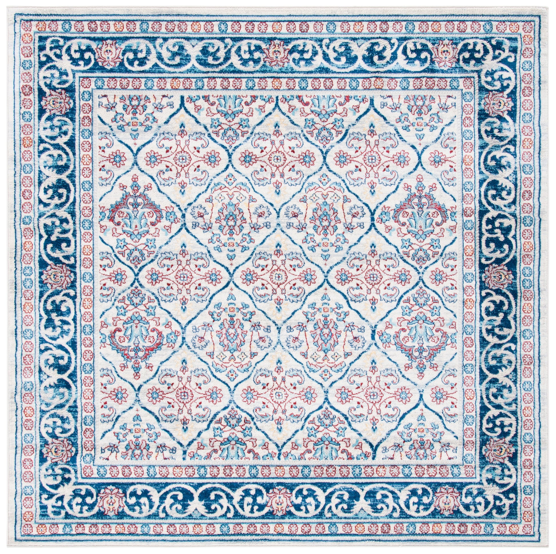 Safavieh Brentwood Bnt870B Beige/Navy Area Rug