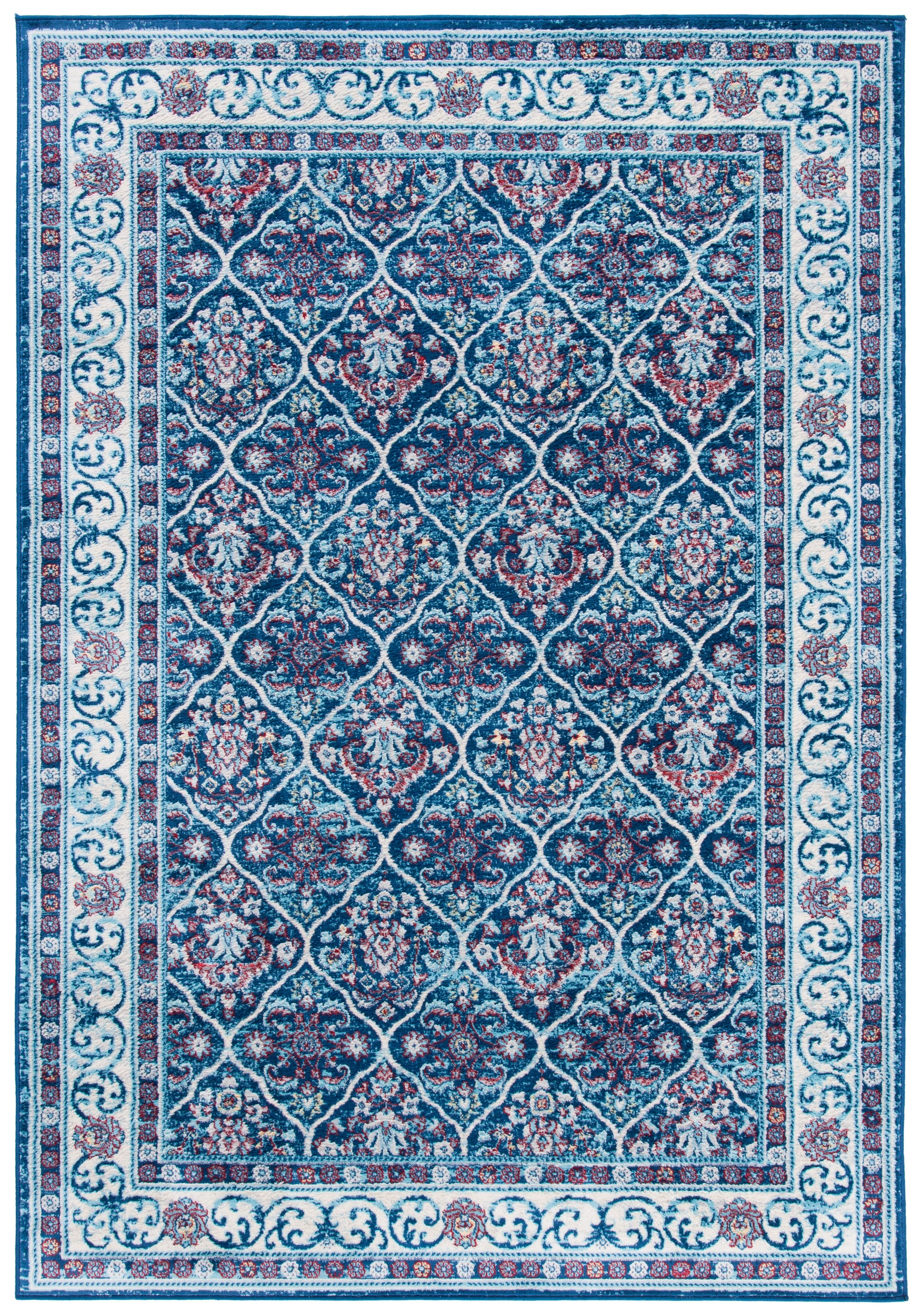 Safavieh Brentwood Bnt870N Navy/Red Area Rug