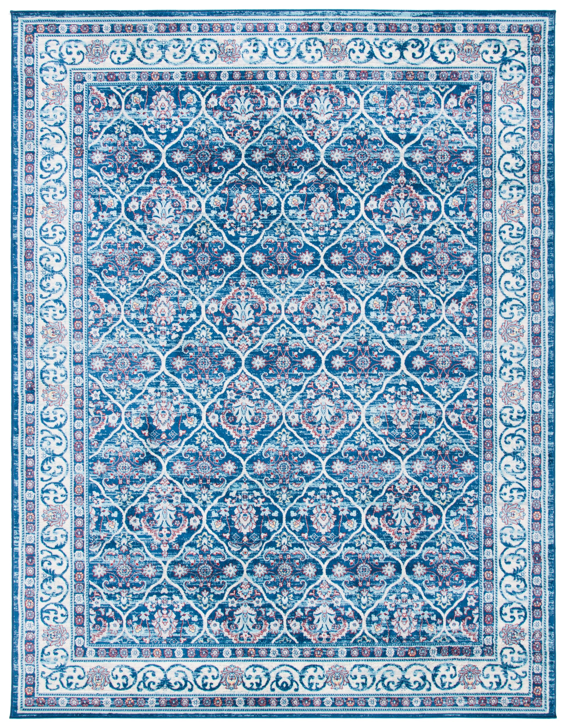 Safavieh Brentwood Bnt870N Navy/Red Area Rug