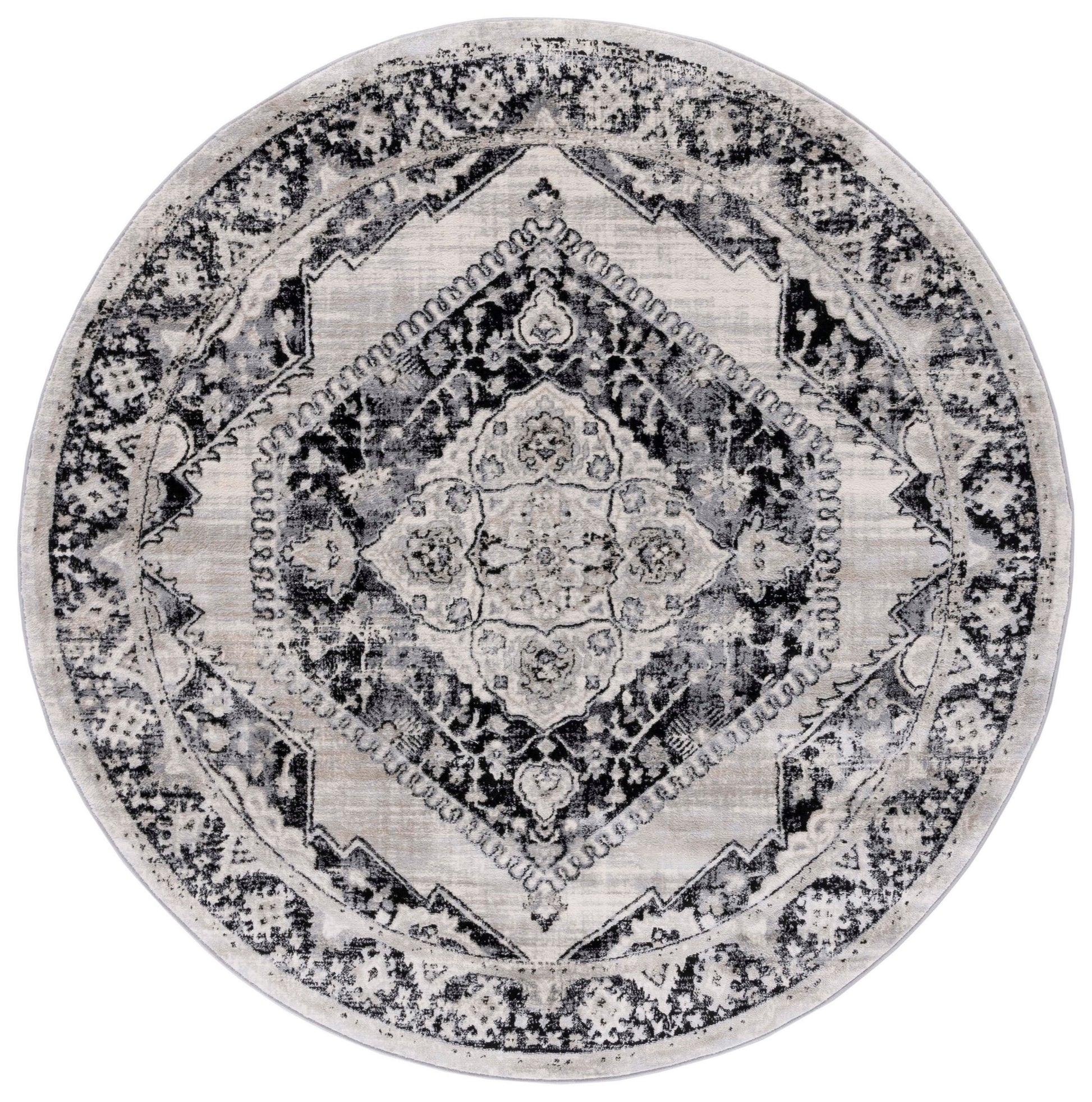 Safavieh Brentwood Bnt871Z Black/Ivory Area Rug